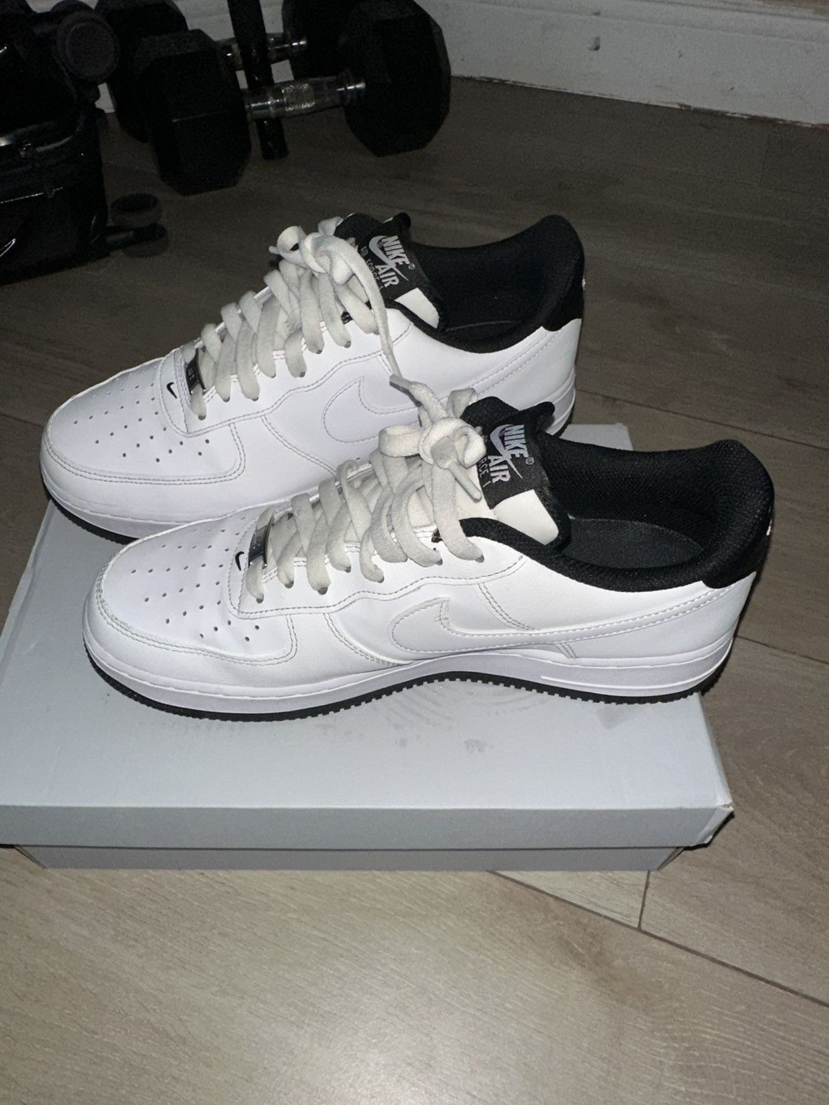 Nike Air Force 1 low white black (2022) Size US 10.5 / EU 43-44 - 6 Thumbnail
