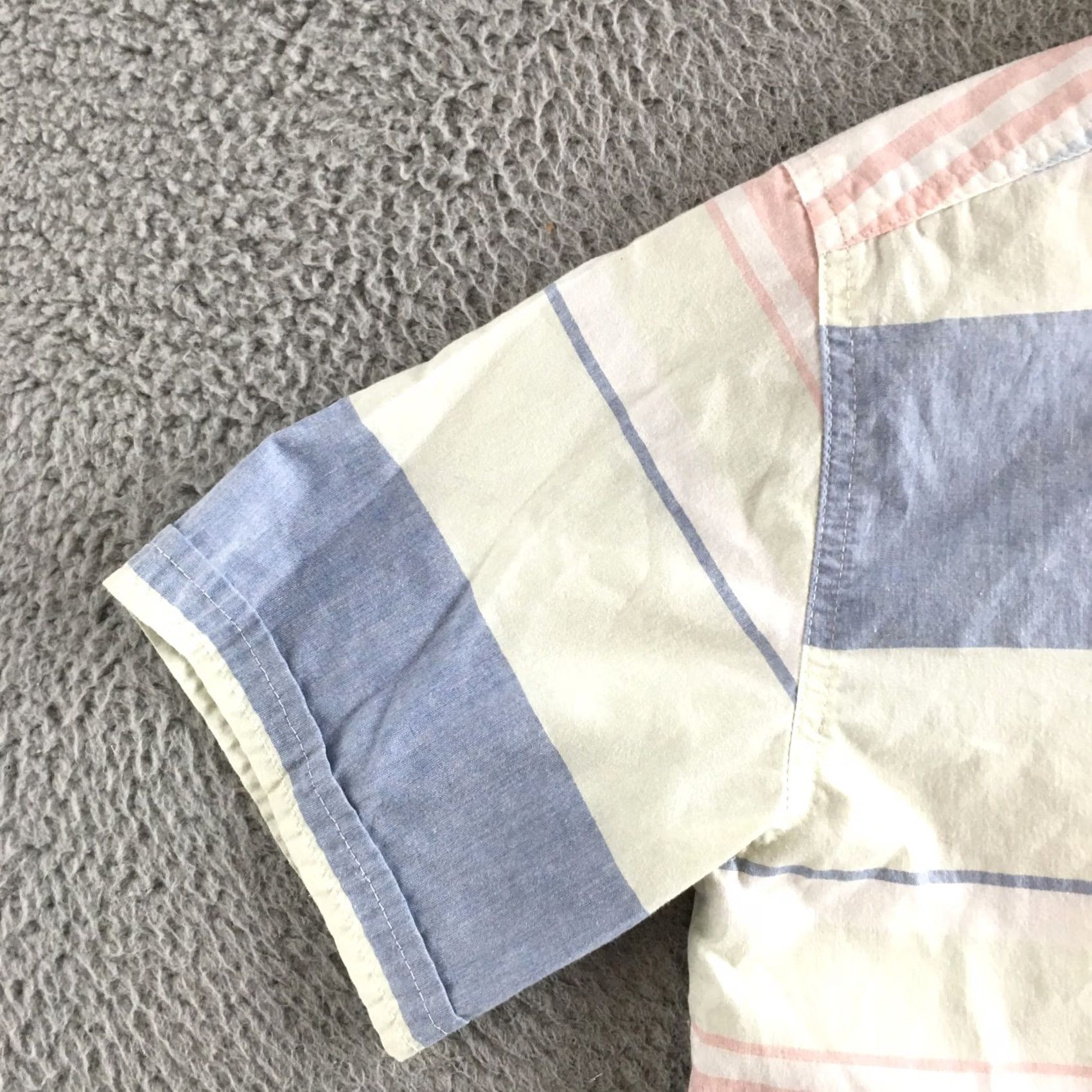 Nautica Nautica Button Up Shirt Mens XL Multi Striped Cotton Blend Short Sleeve Casual Mens XL Button-Up Shirt Size US XL / EU 56 / 4 - 4 Thumbnail