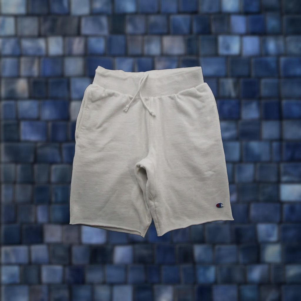 Champion Champion Sweat Shorts White Drawstring Men's S Regular Size Cotton Blend Athletic Logo 90s Football Basketball Activewear Shirt? Size US 29 - 1 Thumbnail