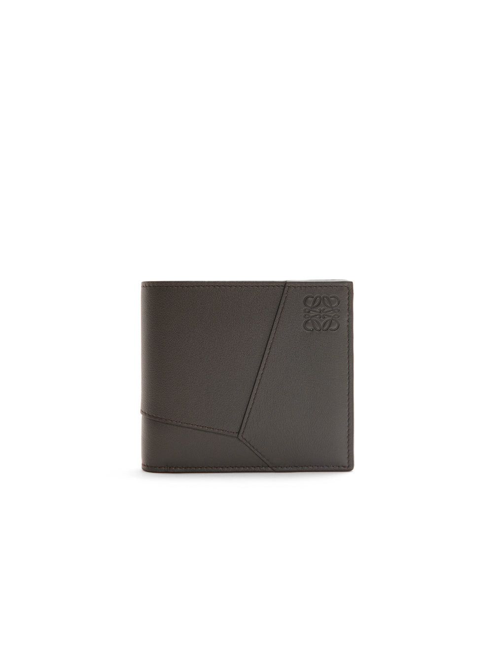 image of Loewe Puzzle Leather Wallet in Grey, Men's