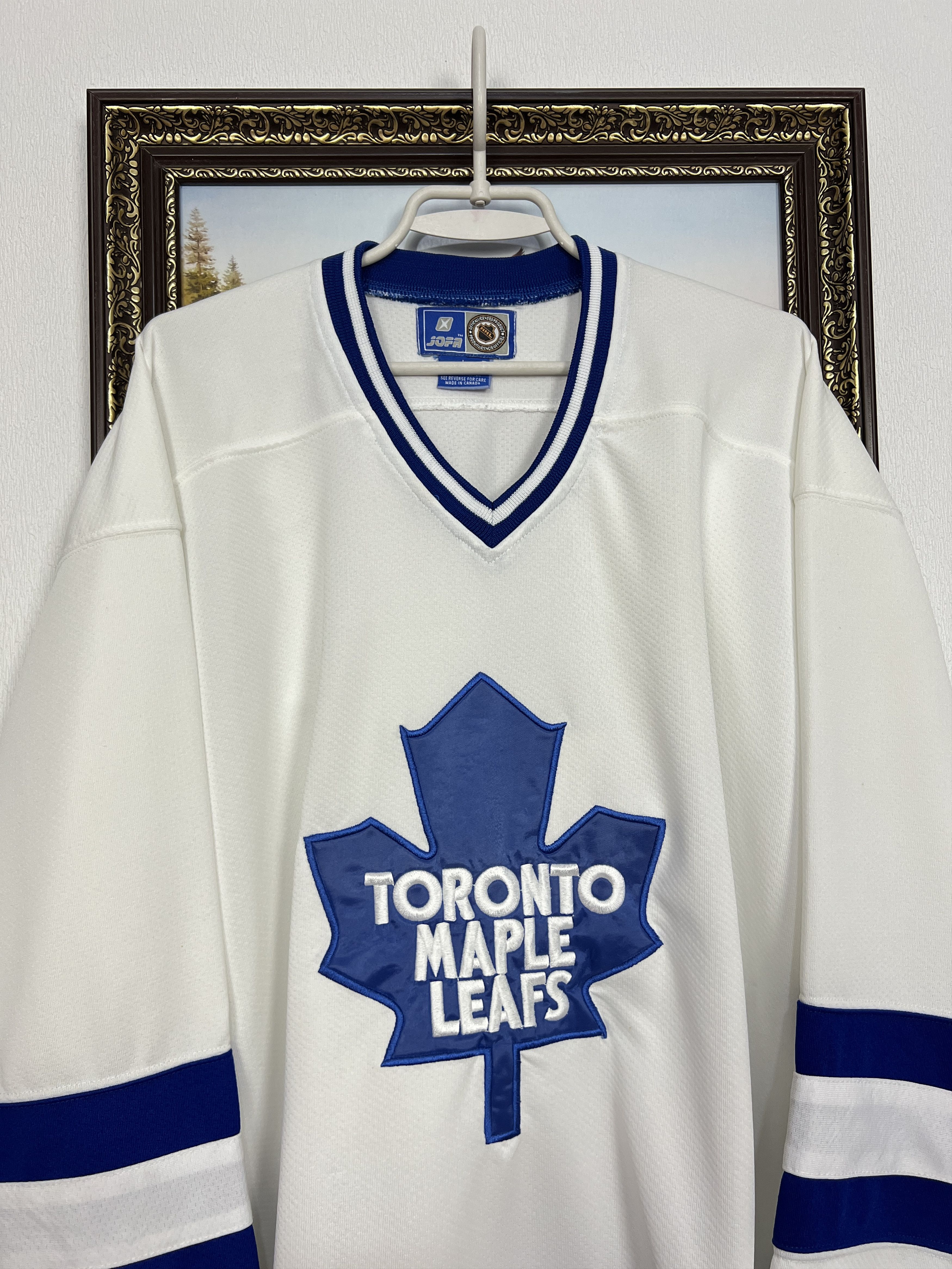Vintage JOFA Toronto Maple Leafs Canada Ice Hockey Jersey Trikot Size US L / EU 52-54 / 3 - 2 Thumbnail