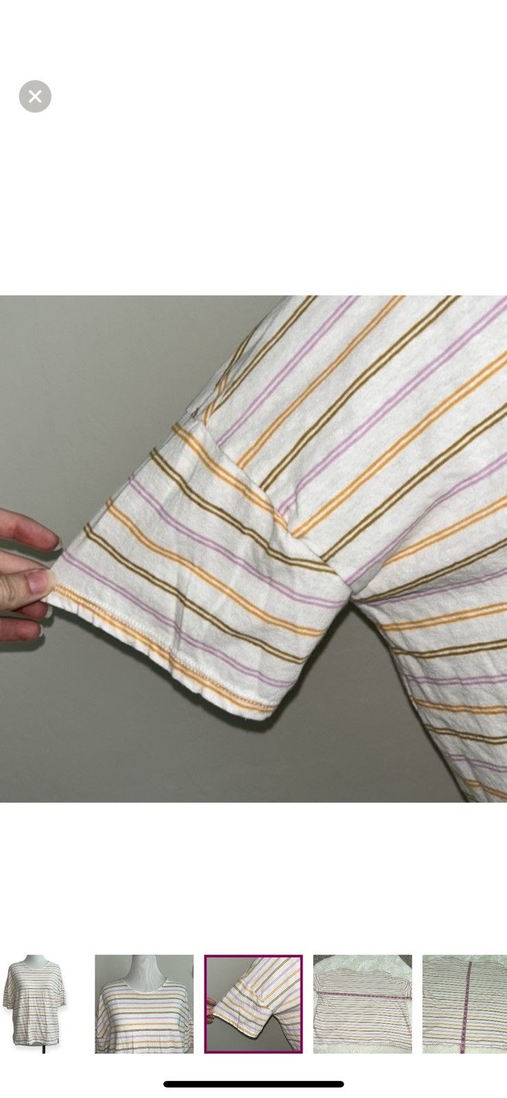 Madewell Madewell medium raw edged hangout tee in Branham stripe Size M / US 6-8 / IT 42-44 - 3 Thumbnail