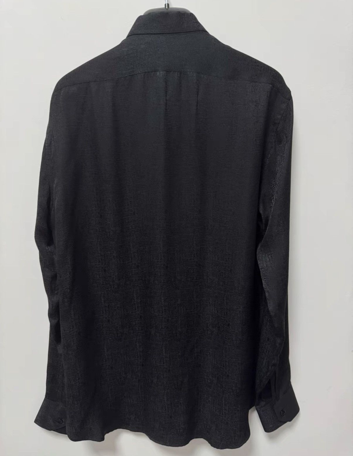 Saint Laurent Paris Saint Laurent (SLP) 17FW Silk Embossed "Black Knight" Shirt Size US S / EU 44-46 / 1 - 2 Thumbnail
