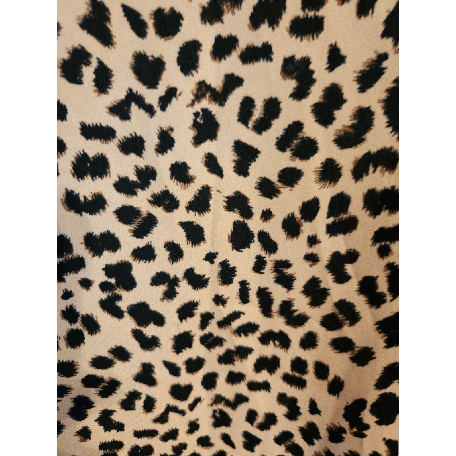 Apt. 9 NWT Apt. 9 Leopard Print Blouse Top w/ Black Lace Yoke Long Sleeve Size L Womens Shirt Blouse Multicolor Leopard Collarless 90s? (not applicable) Size L / US 10 / IT 46 - 3 Thumbnail