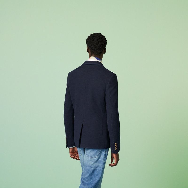 Gucci o1s1wg110426 Cotton Jersey Formal Jacket in Black Size US S / EU 44-46 / 1 - 4 Thumbnail