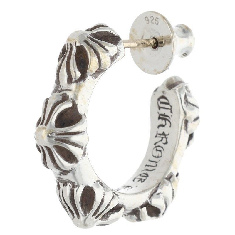 Chrome Hearts Chrome Hearts Cross Band Hoop Earring Silver Size ONE SIZE - 1 Thumbnail