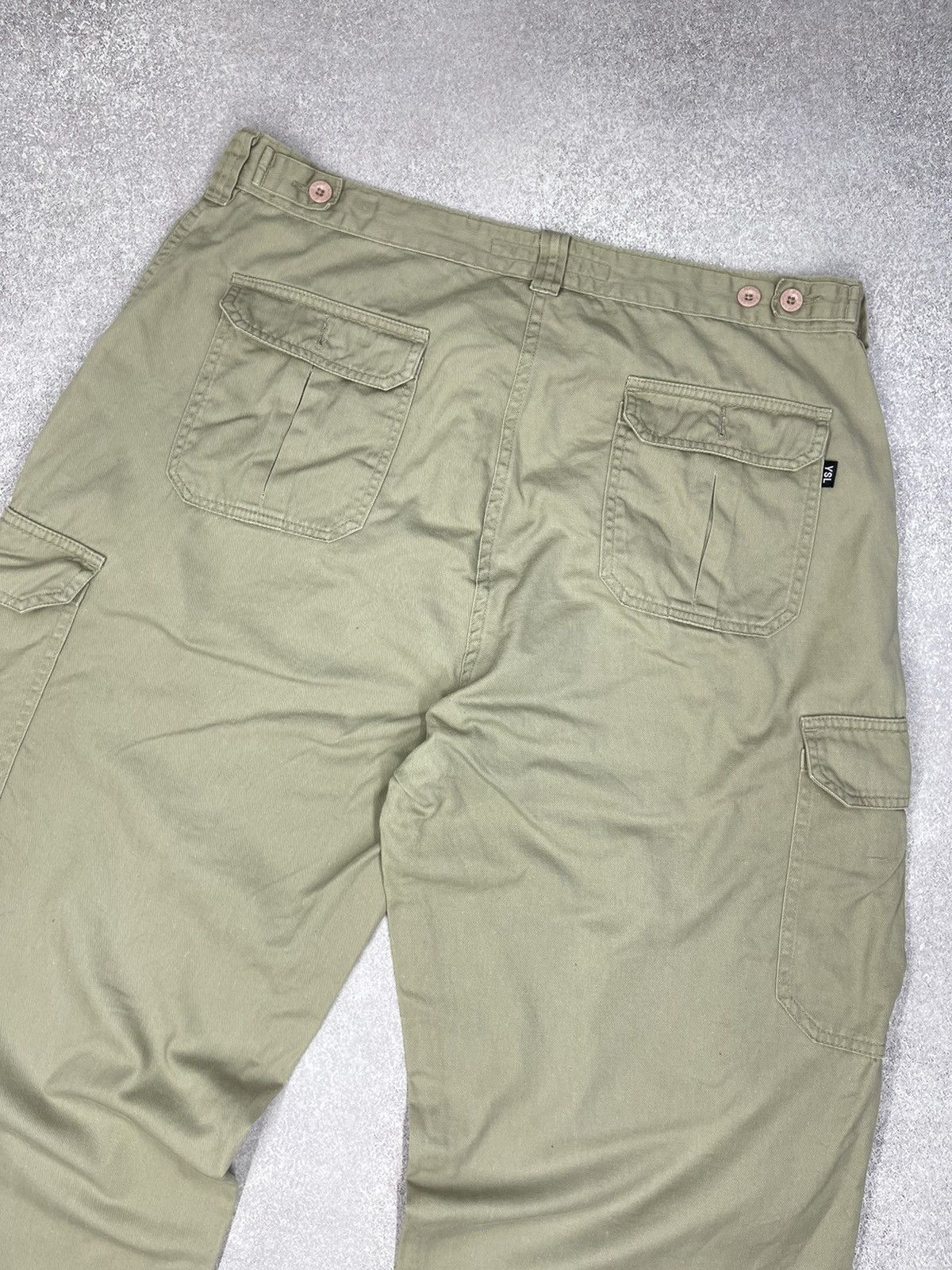 Vintage × Yves Saint Laurent Vintage Yves Saint Laurent Paris Cargo Pants Beige Designer Size US 36 / EU 52 - 3 Thumbnail
