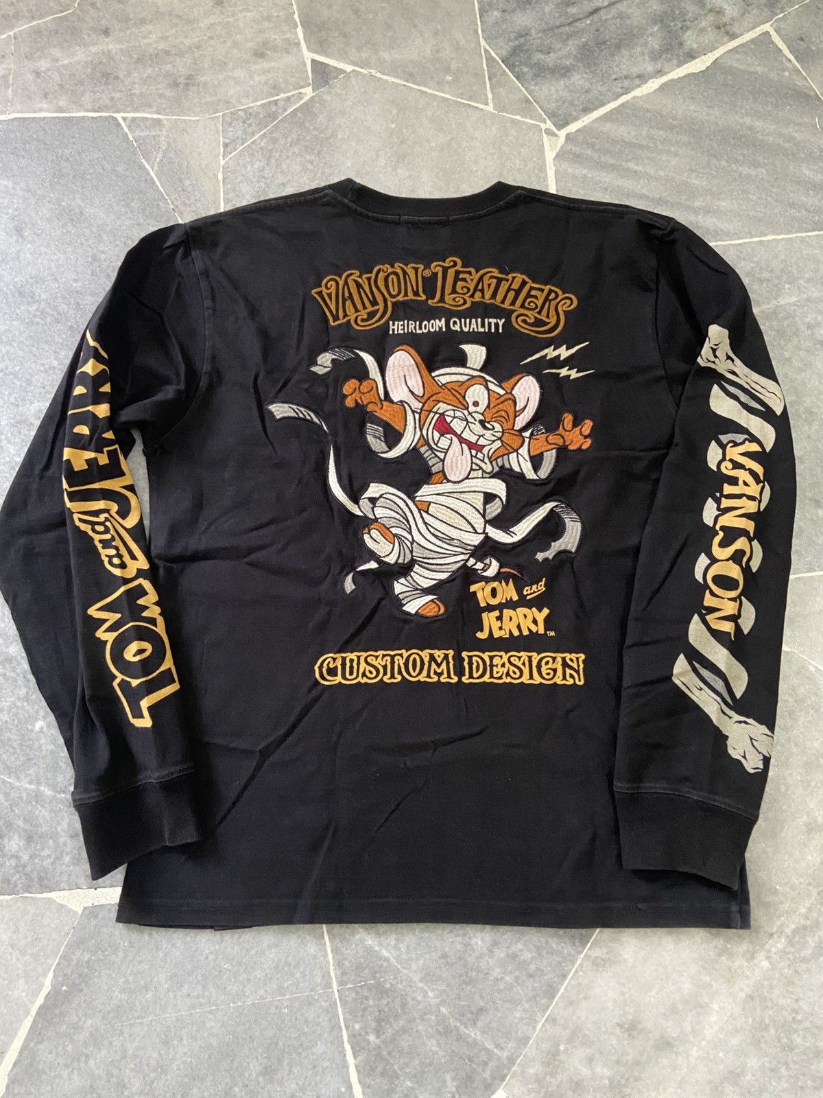Vanson Leathers Vanson Leather X Felix The Cat Embroidered Logo T-Shirt Size US M / EU 48-50 / 2 - 4 Thumbnail