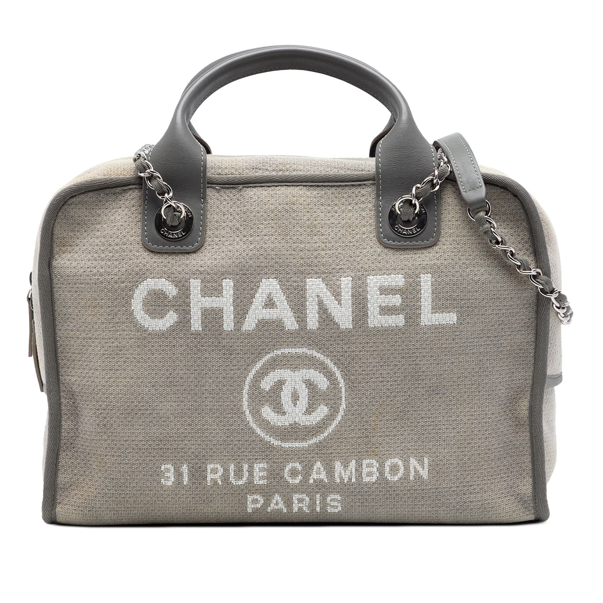 Chanel Large Canvas Deauville Bowling Bag Size ONE SIZE - 1 Thumbnail