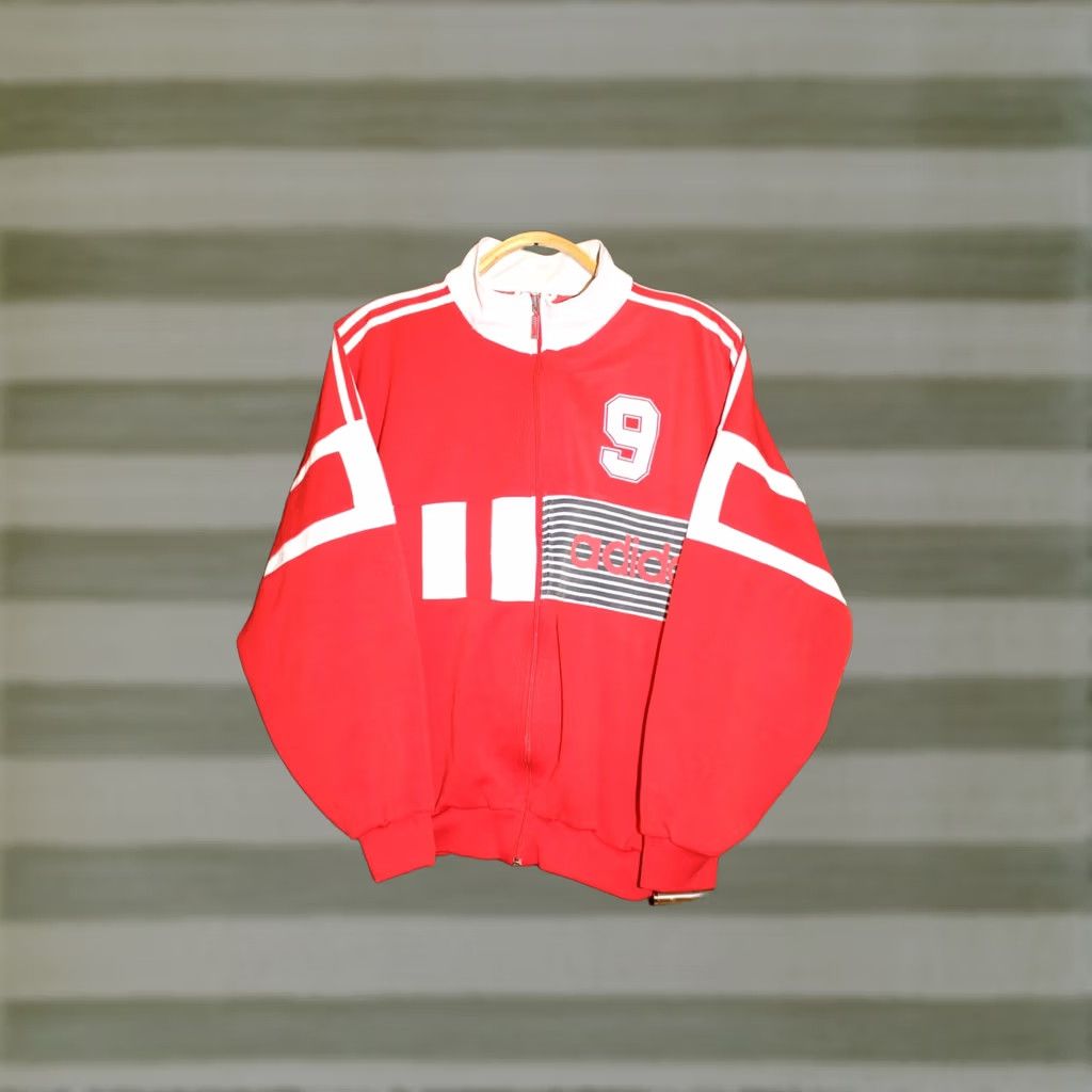 Adidas VINTAGE Adidas Red Track Jacket Denmark Mens Jacket 42-44 Regular Zip 1980s Sports Retro Men’s Red Track Jacket Size US XS / EU 42 / 0 - 1 Thumbnail