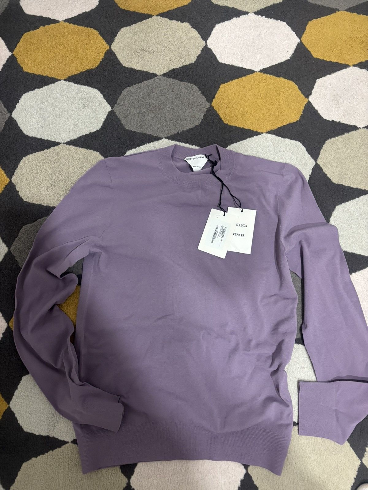 Bottega Veneta Bottega Veneta Tech Knit Pullover L Lilac BNWT Size US L / EU 52-54 / 3 - 1 Thumbnail