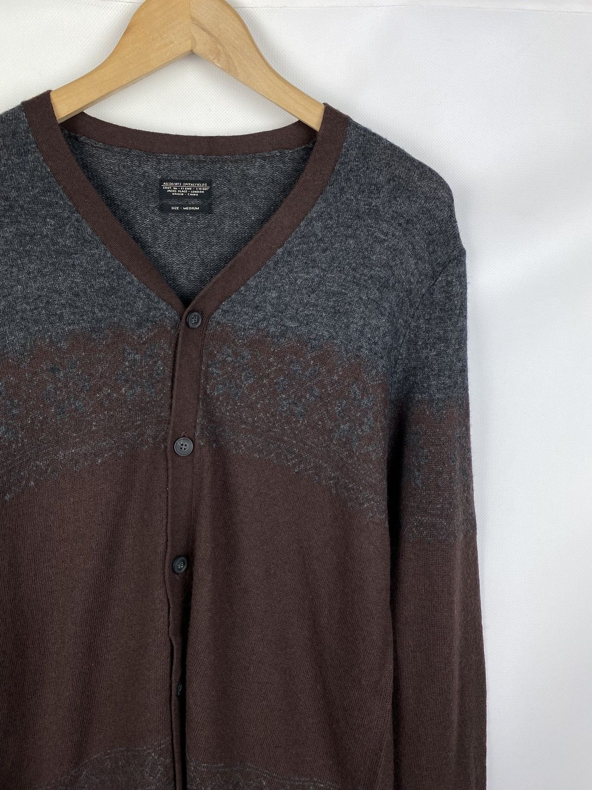 Allsaints × Japanese Brand Allsaints Scafell wool / alpaca men’s cardigan sweater Size US M / EU 48-50 / 2 - 5 Thumbnail