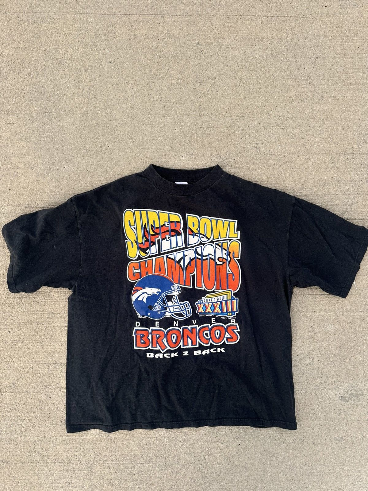 Vintage 1998 Denver Broncos Super Bowl Back to Back Champs Shirt Size US XL / EU 56 / 4 - 1 Thumbnail