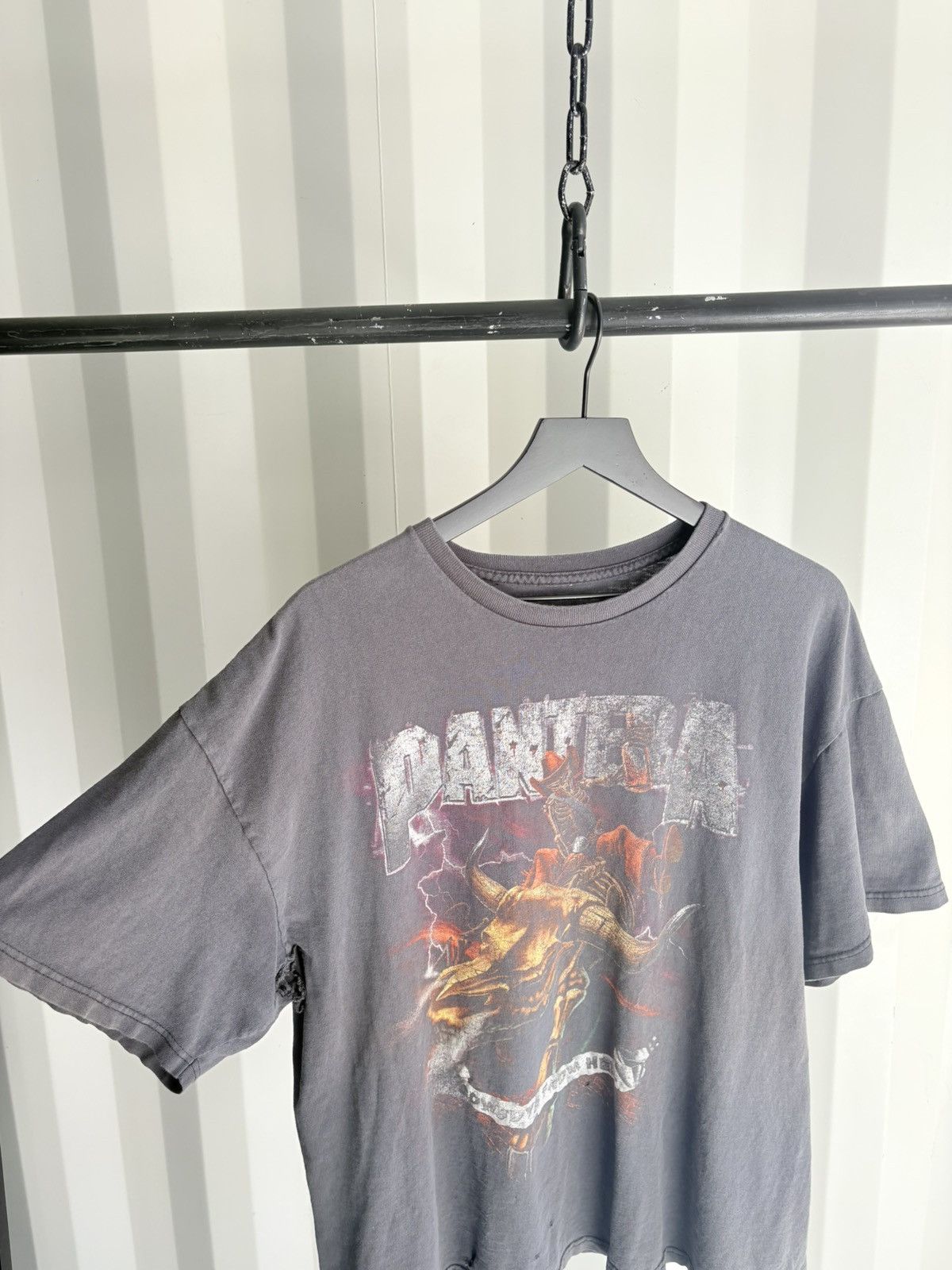 Band Tees Pantera Cowboys From Hell Sun Faded Distressed ERD GRUNGE Size US XL / EU 56 / 4 - 3 Thumbnail