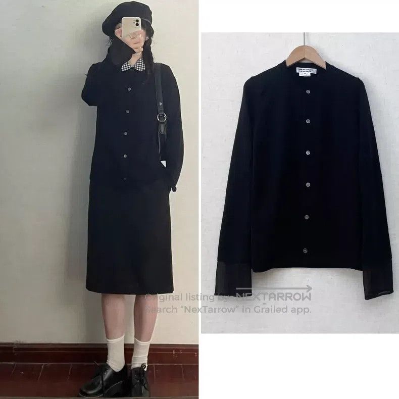 Comme des Garcons Comme des Garcons Wool and black tulle combination design Size M / US 6-8 / IT 42-44 - 1 Thumbnail