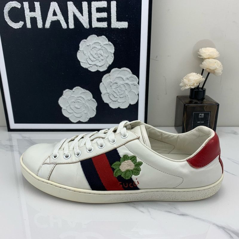 Gucci Gucci Ace Leather Sneakers with Embroidery -2508 Size US 8 / EU 41 - 6 Thumbnail