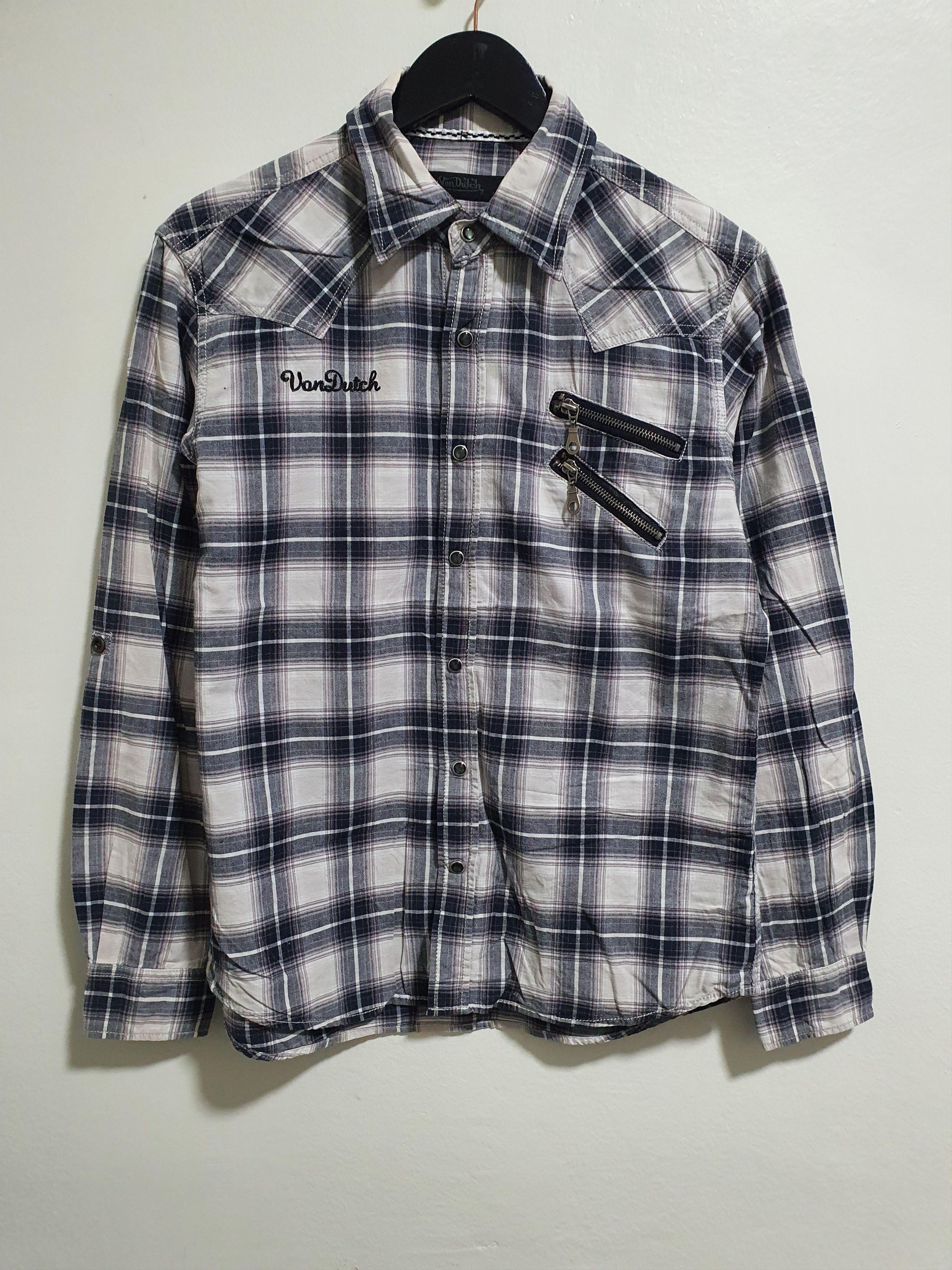 Designer × Von Dutch VON DUTCH 20.5/27.5 DESIGNED CHECKED SNAP BUTTON SHIRT Size US L / EU 52-54 / 3 - 2 Thumbnail
