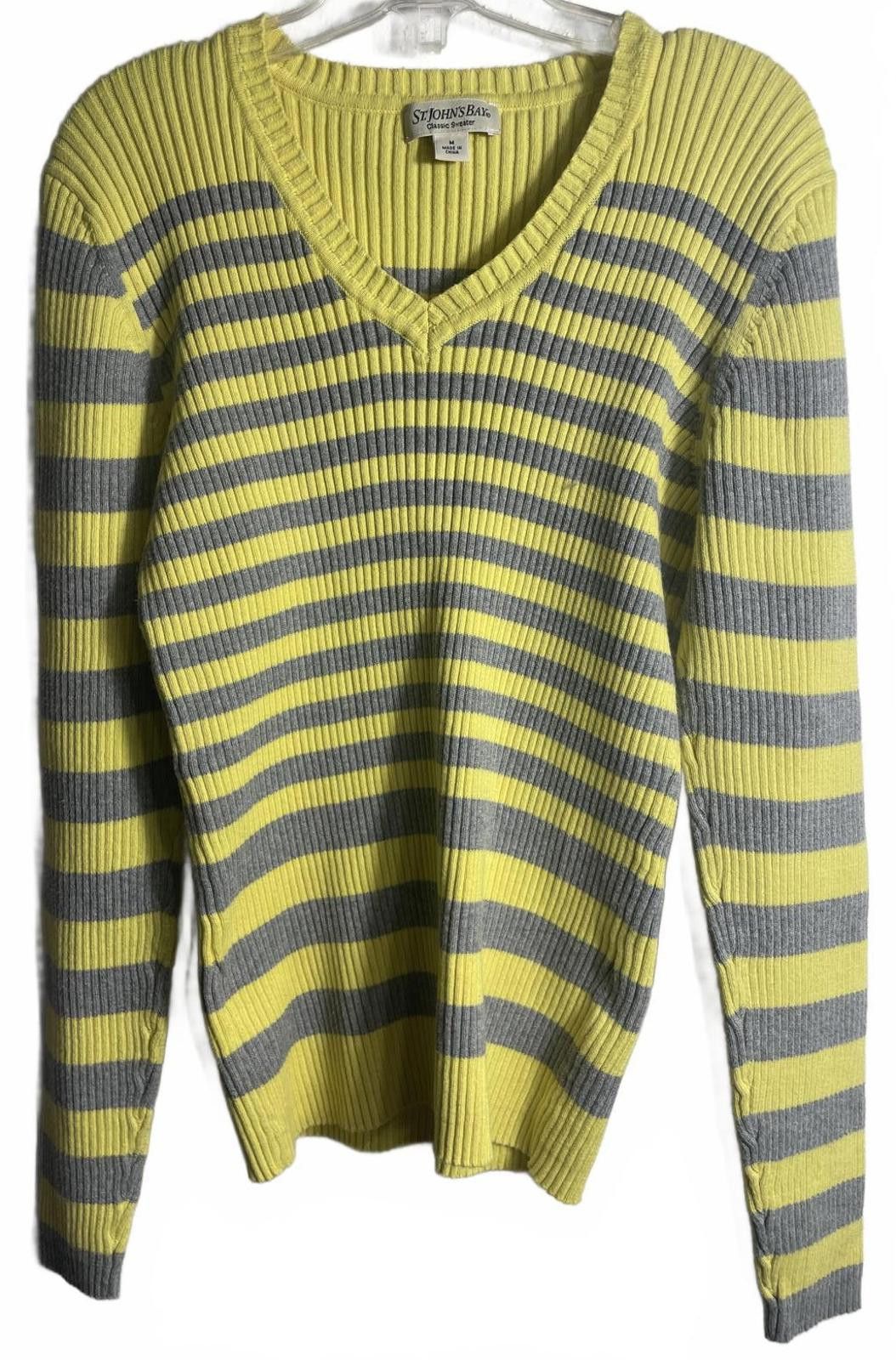 St. Johns Bay St. John's Bay Sweater Women's Medium Yellow Cotton Y2K 90s Size M / US 6-8 / IT 42-44 - 1 Thumbnail