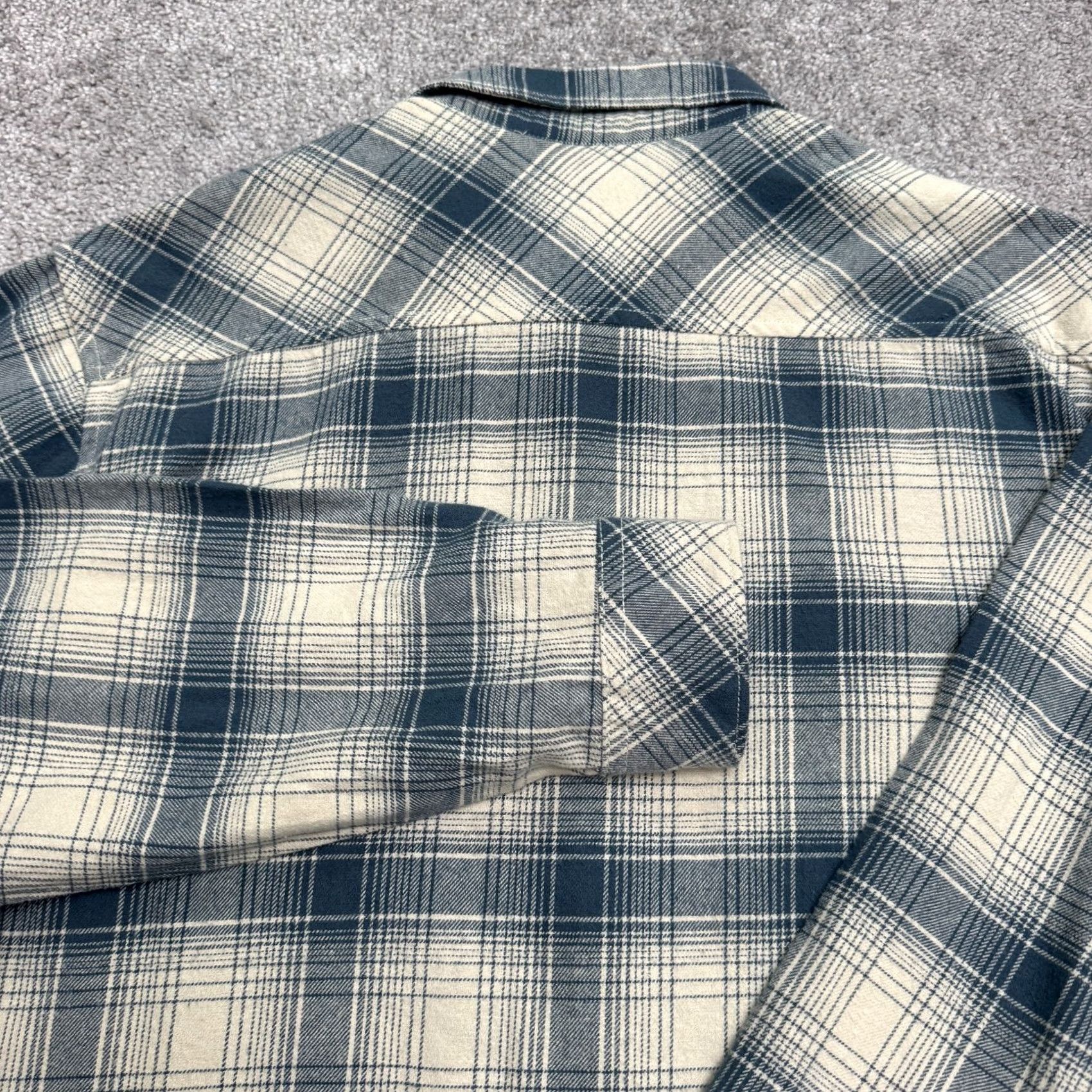 Billabong Billabong Shirt Mens Small Blue Cream Plaid Flannel Cotton Casual Button Down Size US S / EU 44-46 / 1 - 4 Thumbnail