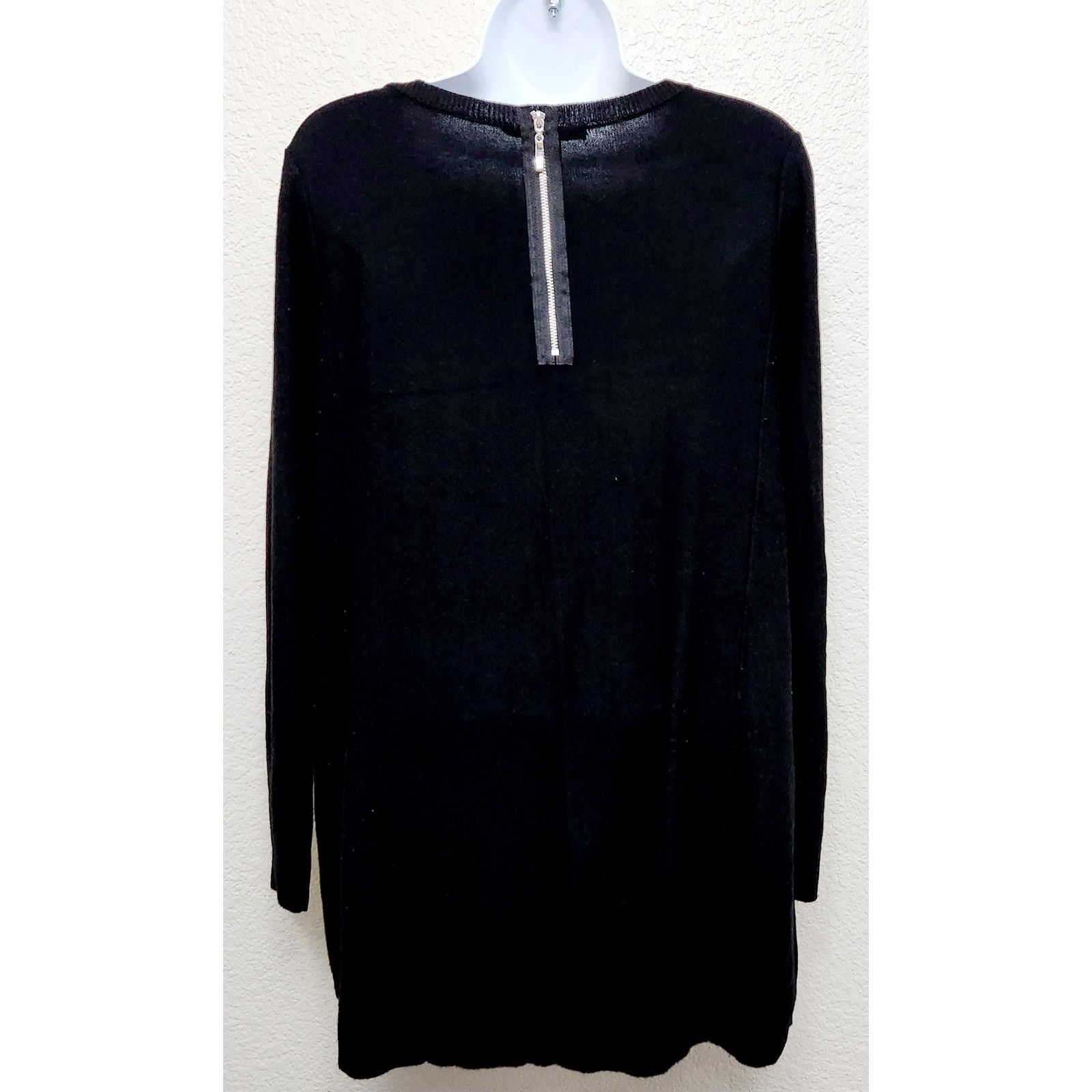 Other Two Twenty Five Black Cashmere Blend Top M Faux Back Zip Size M / US 6-8 / IT 42-44 - 4 Thumbnail