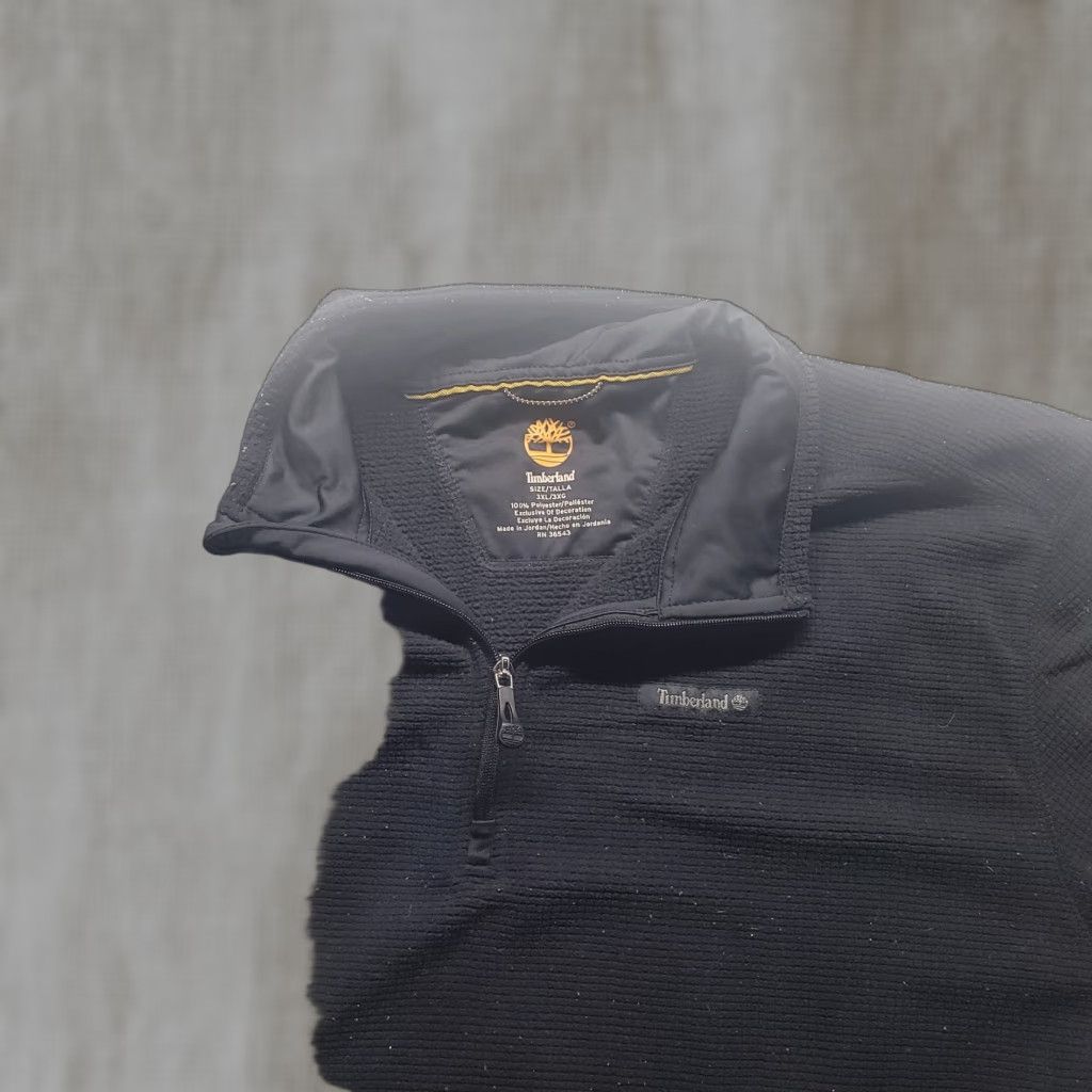 Timberland Timberland Sweater Solid Black 1/4 Zip Long Sleeve Logo Pockets 3XL Mens Pullover Size US XXL / EU 58 / 5 - 1 Thumbnail