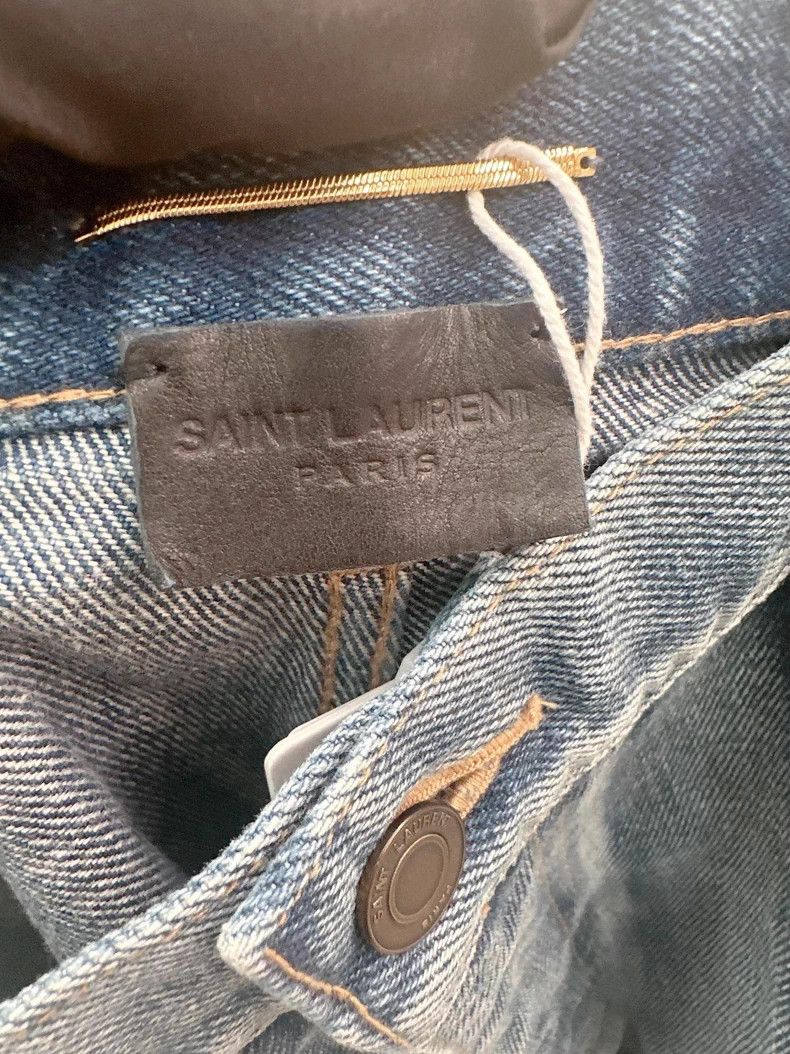 Other Saint Laurent Paris Blue Denim Shorts Size 26" / US 2 / IT 38 - 3 Thumbnail