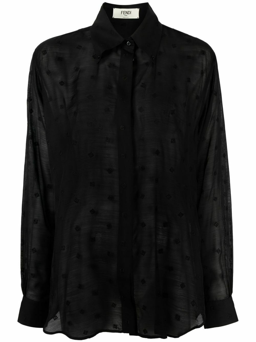 Fendi o1s1wg110226 Shirt in Black Size L / US 10 / IT 46 - 1 Thumbnail