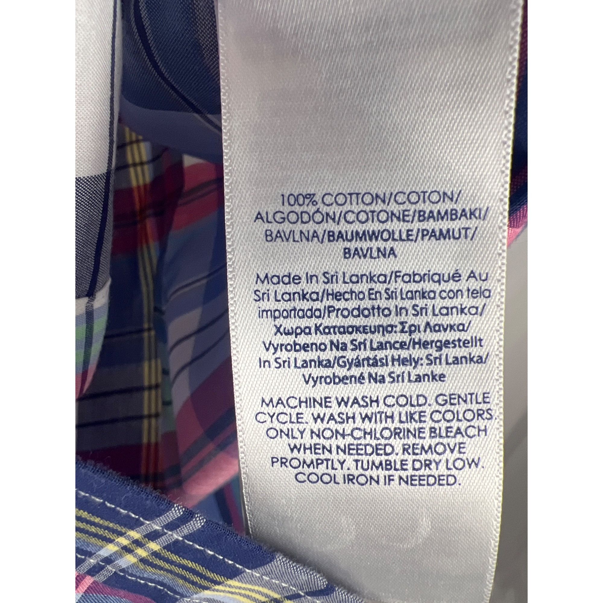 Chaps Chaps women’s No Iron M Medium Plaid Button-Down Shirt 100% Size M / US 6-8 / IT 42-44 - 4 Thumbnail