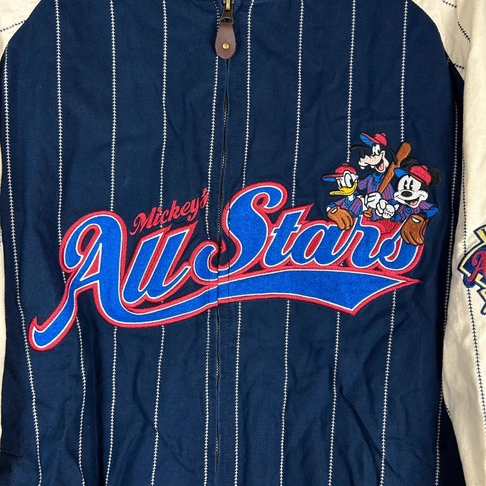 Disney Jacket Disney vintage 90s Baseball big logo Mickey Mouse Size US XL / EU 56 / 4 - 4 Thumbnail