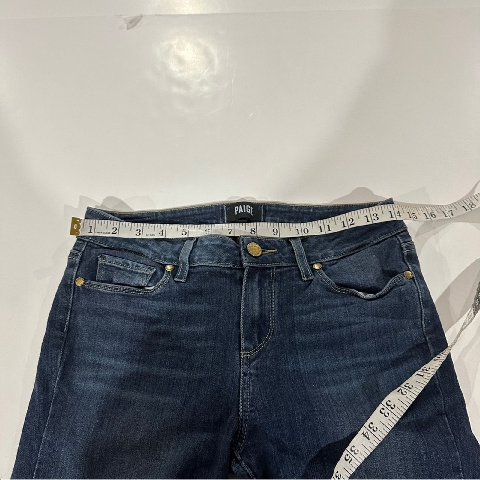 Paige Paige Verdugo Ankle Dark Wash Distressed Skinny Jeans Sz 29 Size 29" - 8 Thumbnail
