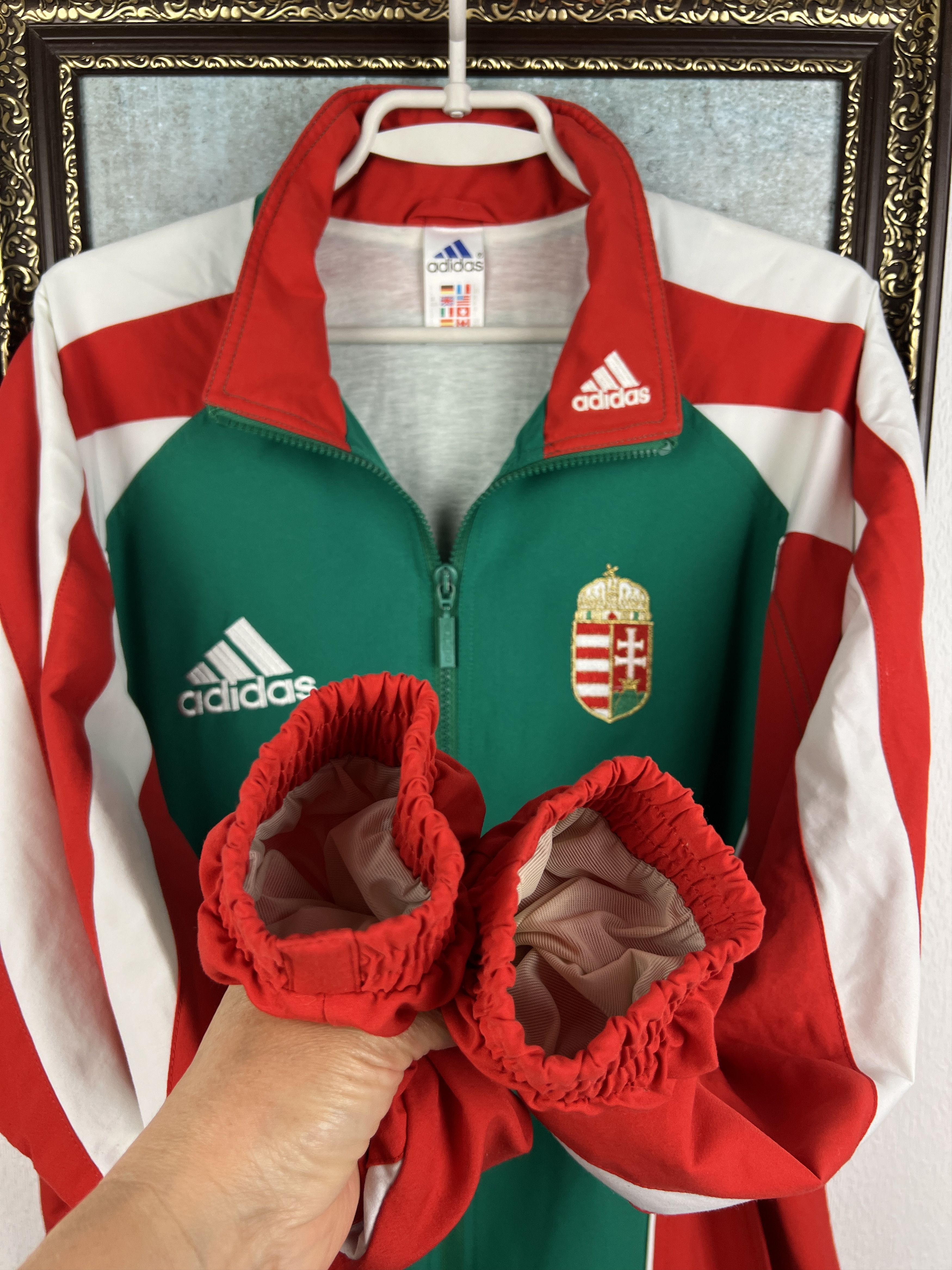 Adidas Vintage Hungary Football Jacket Track Top Soccer National Size US M / EU 48-50 / 2 - 5 Thumbnail