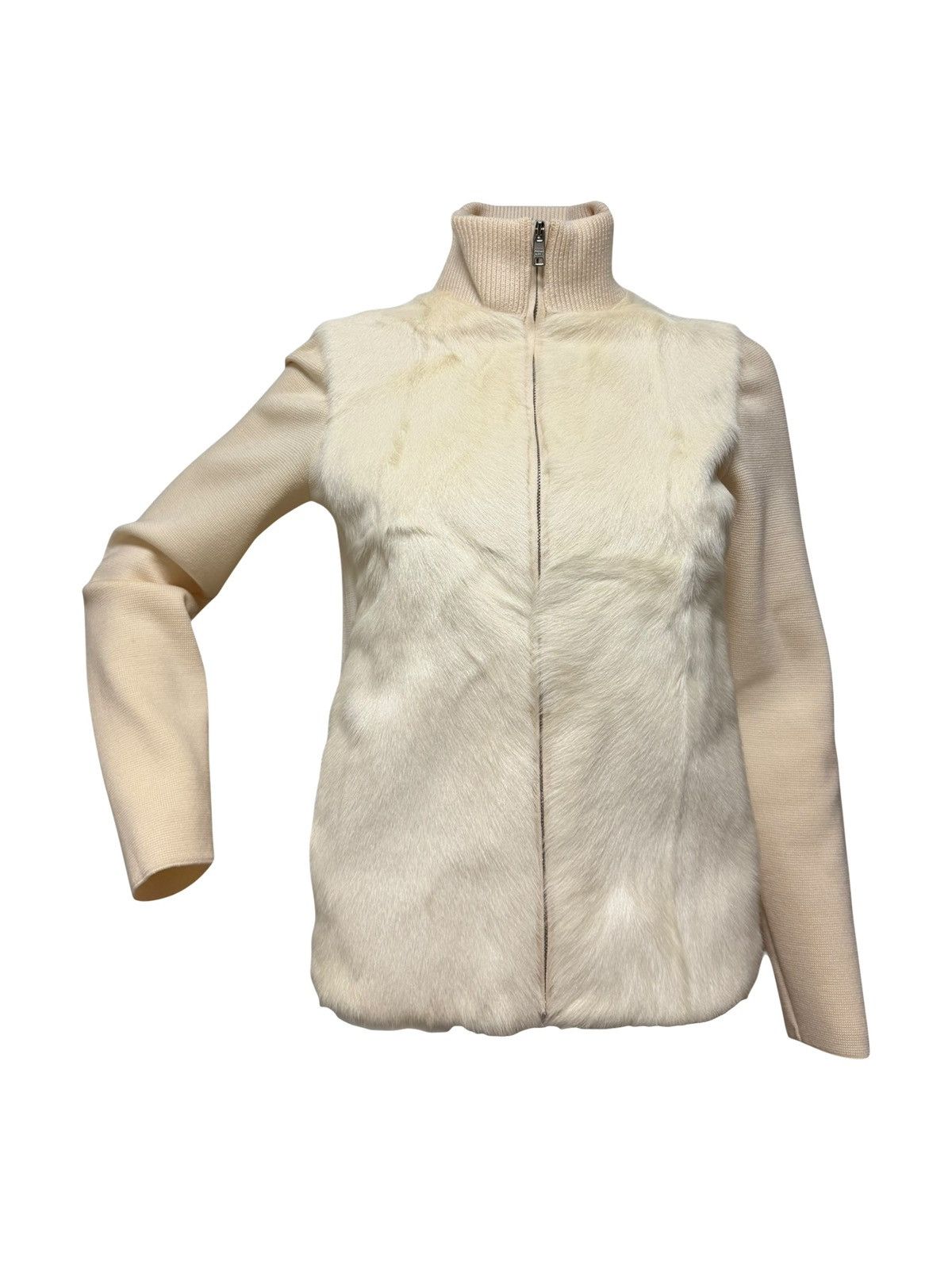Prada PRADA Fall Winter 2014 Goat Fur Zip-Up Jacket Size XS / US 0-2 / IT 36-38 - 1 Thumbnail