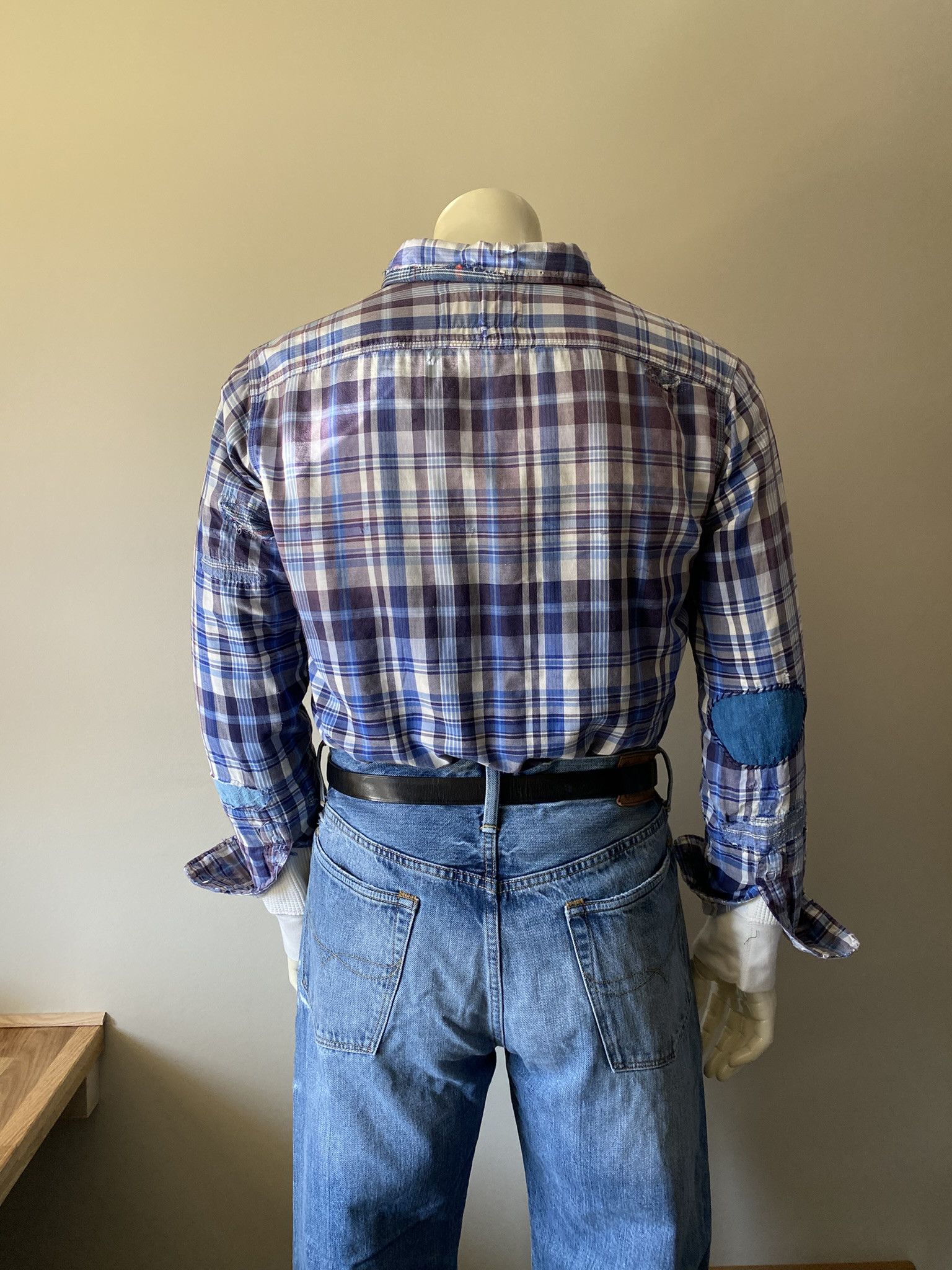 Vintage Sunfade & Repair Double Cloth Flannel Shirt Size US S / EU 44-46 / 1 - 6 Thumbnail