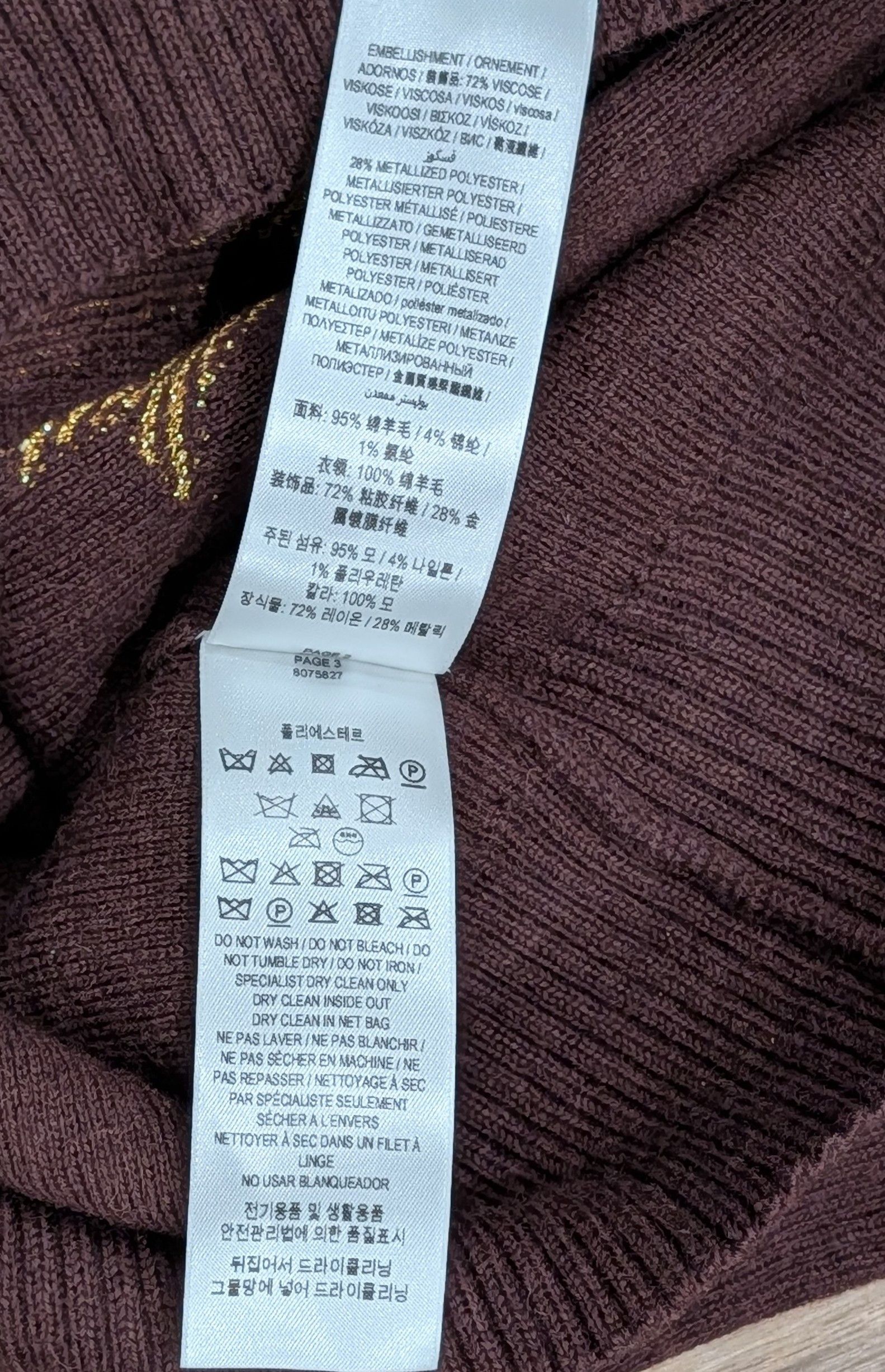 Burberry Burberry Stretch Floral Crewneck Sweater Treacle Small Size US S / EU 44-46 / 1 - 7 Thumbnail
