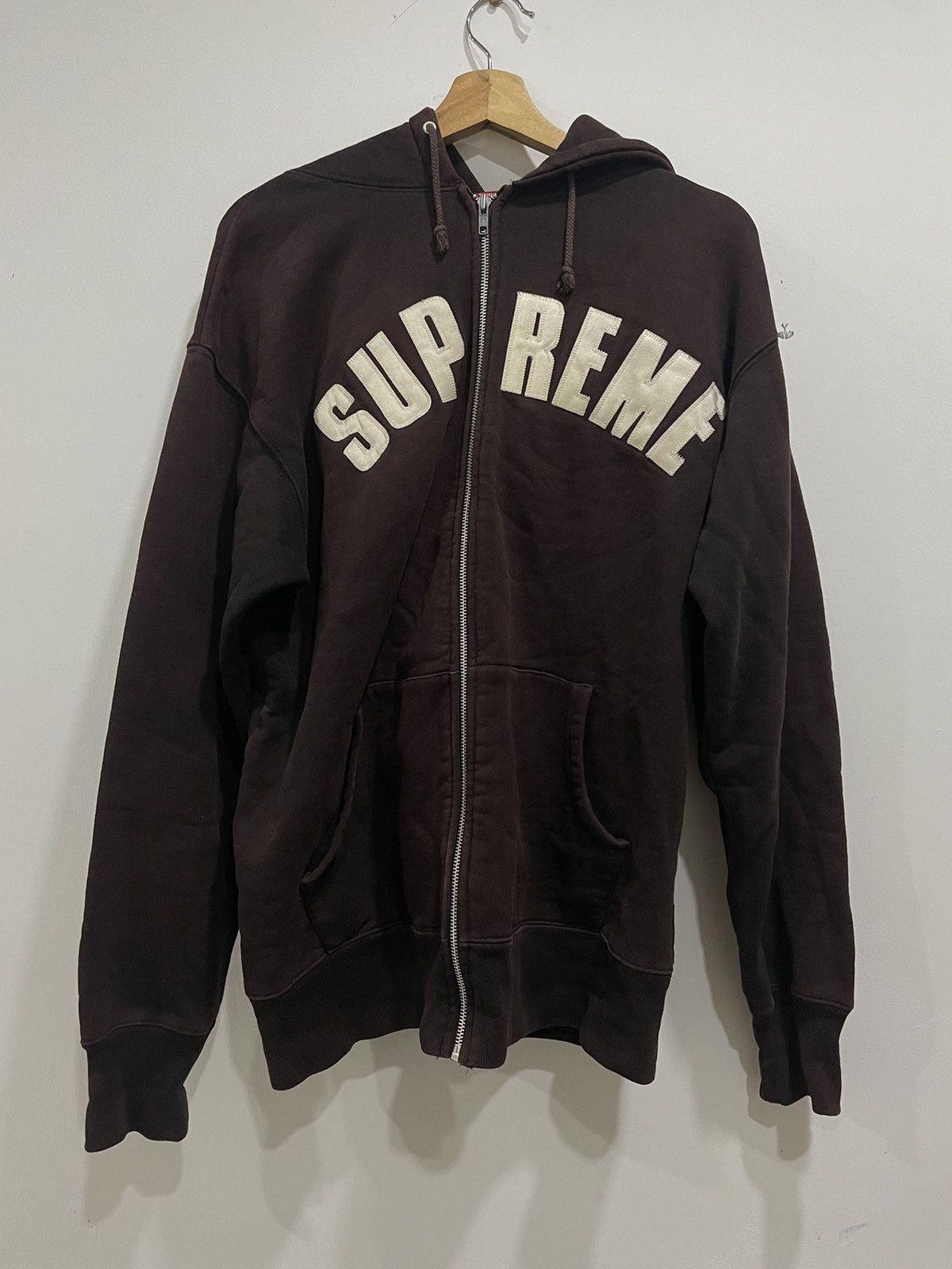 Supreme Vintage Supreme Arc Logo Zipper Baggy Hoodie Size US XL / EU 56 / 4 - 15 Thumbnail
