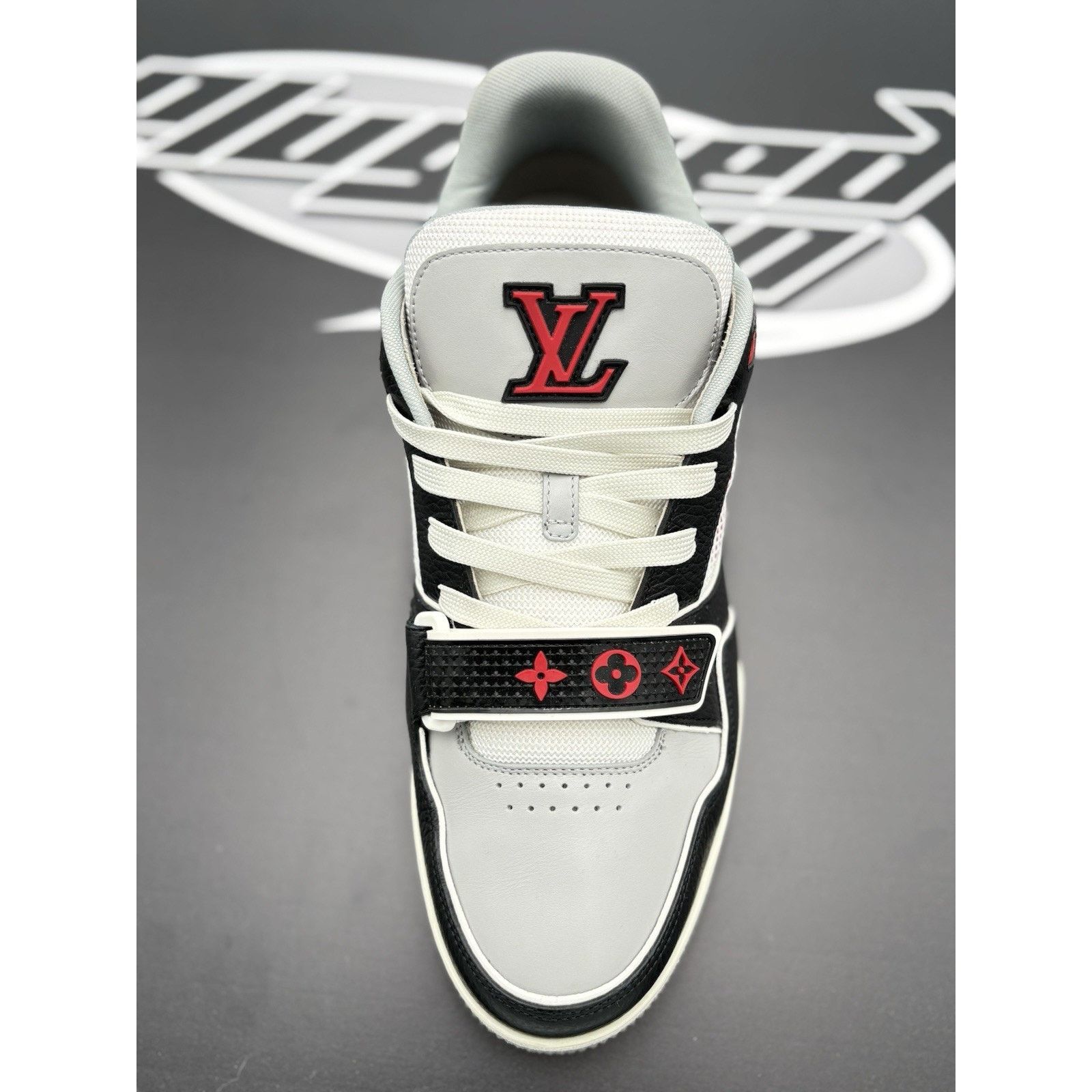 Louis Vuitton Louis Vuitton Trainer Strap ' Red Grey Black ' | CLEAN! Size US 11 / EU 44 - 11 Thumbnail