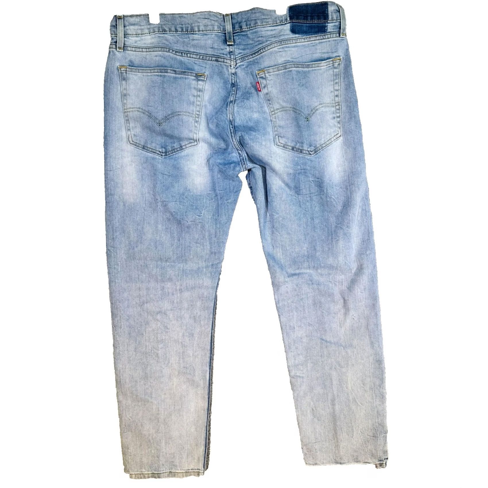 Levi's Levi's Jeans Mens 36x30 Light Wash Straight Denim Zip Fly High Rise 5-Pocket Logo 100% Cotton Regular Blue Size US 36 / EU 52 - 6 Thumbnail