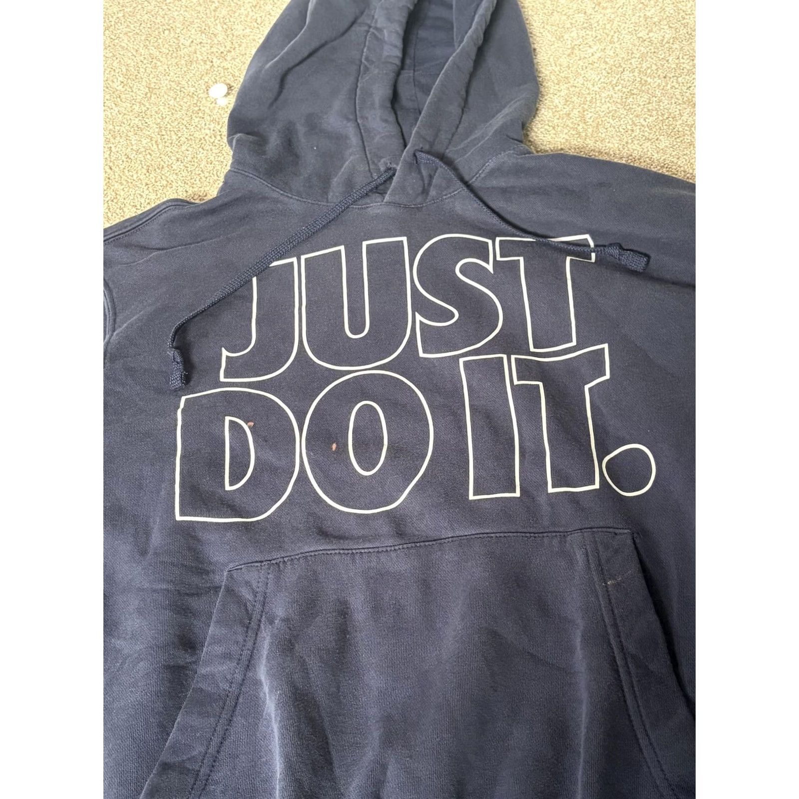 Nike Nike Hoodie Mens S Blue Just Do It Fleece Pullover Graphic Sweatshirt JDI Size US S / EU 44-46 / 1 - 2 Thumbnail