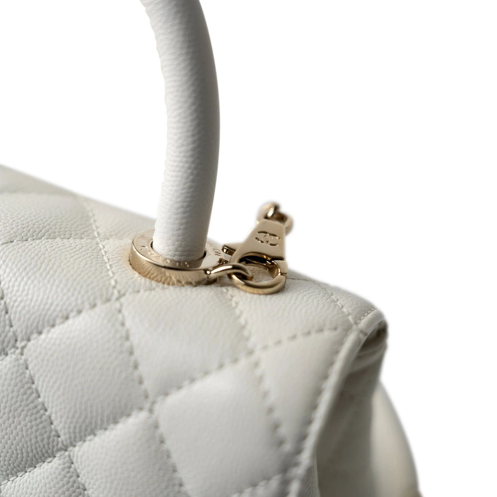 Chanel os11x0326 Size: OS / Caviar Quilted Coco Handle Bag in White Size ONE SIZE - 5 Thumbnail