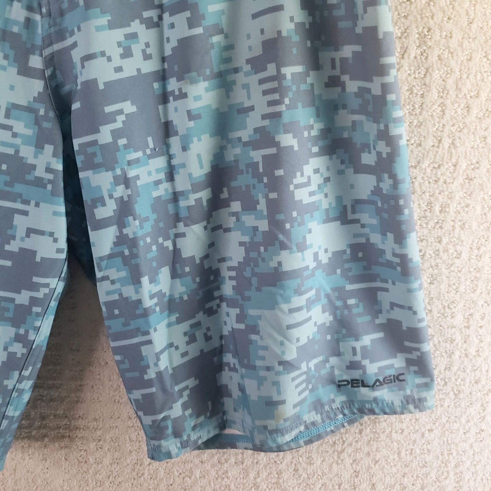 Vintage PELAGIC Shorts Mens 36 Blue Tek Board Men Digital Camo Ripstop Stretch Size US 36 / EU 52 - 6 Thumbnail