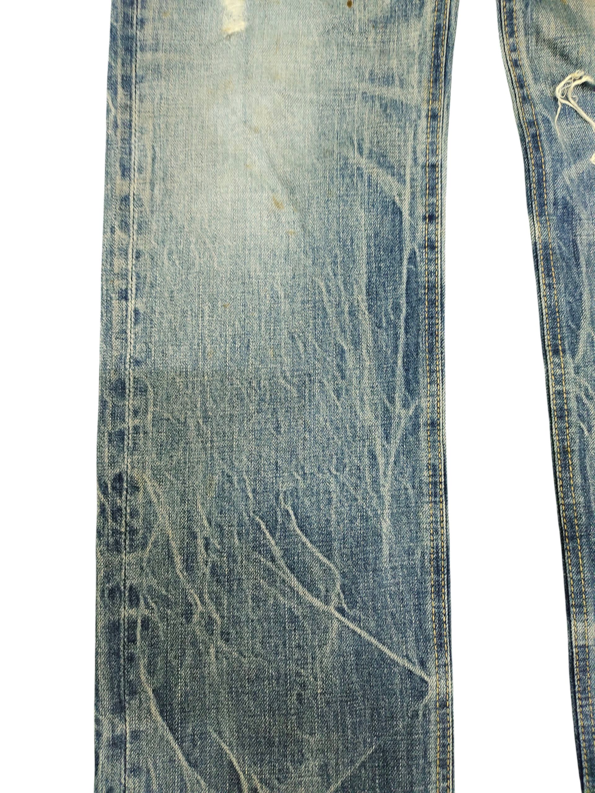 Kapital Distress Jeans Brappers Union Made Rusty Clawmark Grunge Size US 31 - 4 Thumbnail