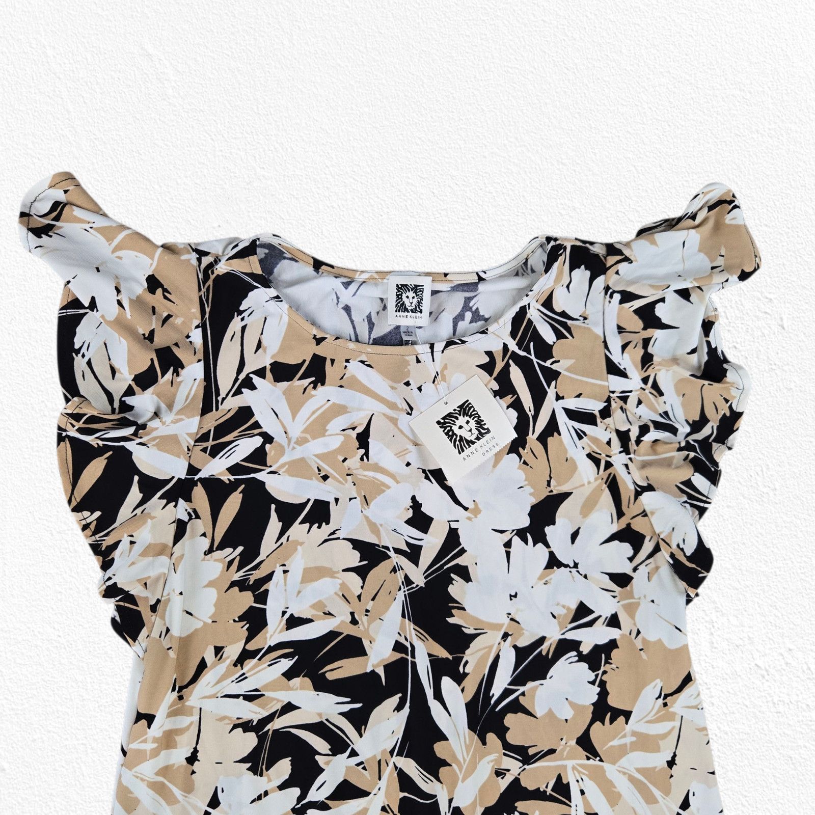 Anne Klein Anne Klein Floral Ruffle Sleeve Workwear Shift Dress Size 2 Size XS / US 0-2 / IT 36-38 - 3 Thumbnail