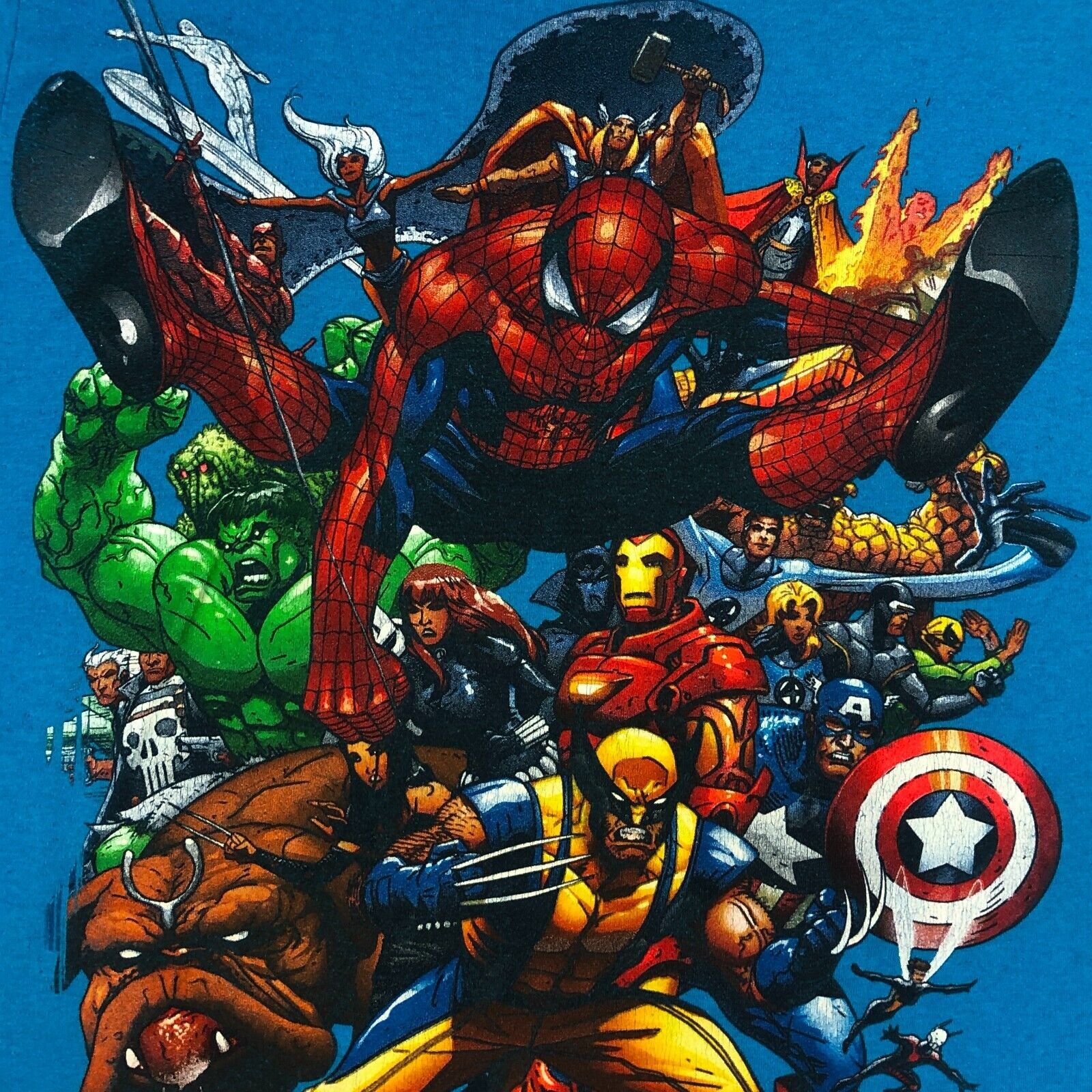 Marvel Comics × Vintage Marvel Mad Engine Superheroes Blue Tee T Shirt Small S B3 Size US S / EU 44-46 / 1 - 3 Thumbnail