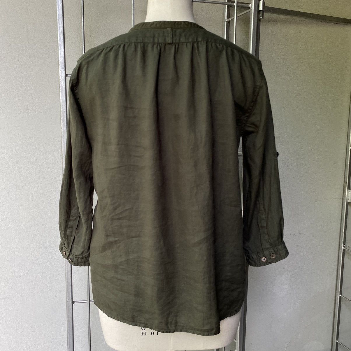 OMNIGOD OMNIGOD Dark Green Roll-Up Sleeve Blouse Size XS / US 0-2 / IT 36-38 - 14 Thumbnail