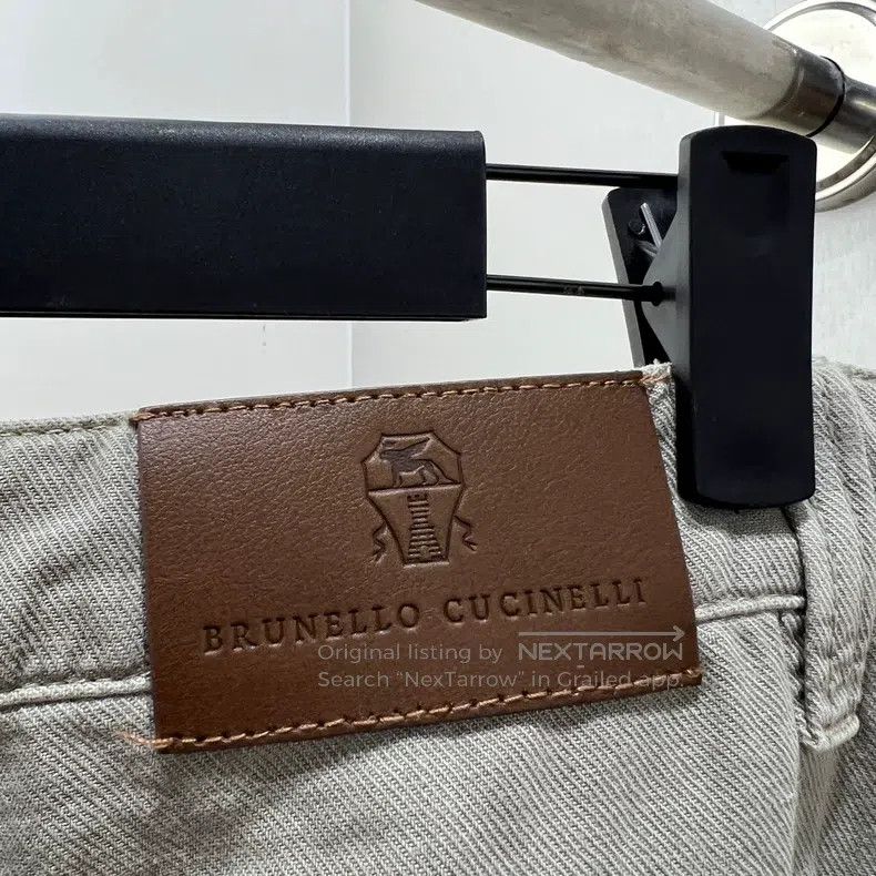 Brunello Cucinelli Brunello Cucinelli Back leather label slogan pleated strai Size 26" / US 2 / IT 38 - 6 Thumbnail