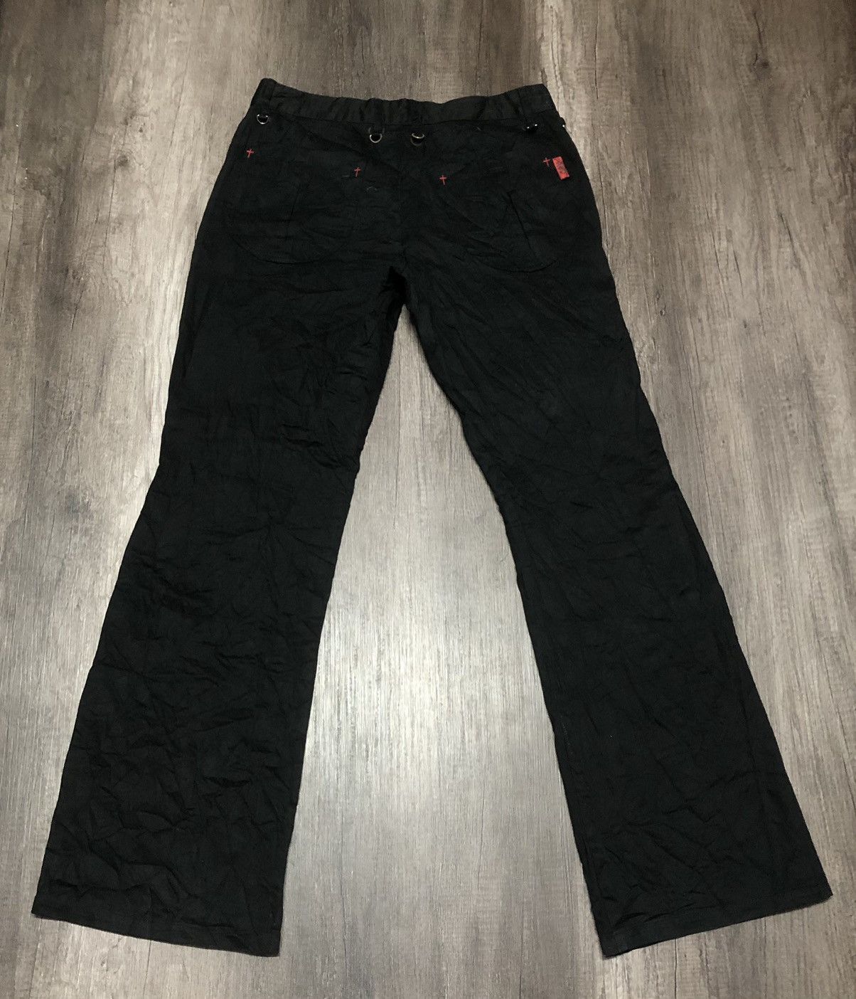 Japanese Brand MAD PUNKS SKULL DESIGN BONDAGE STYLE BOOTCUT PANT Size US 32 / EU 48 - 22 Thumbnail