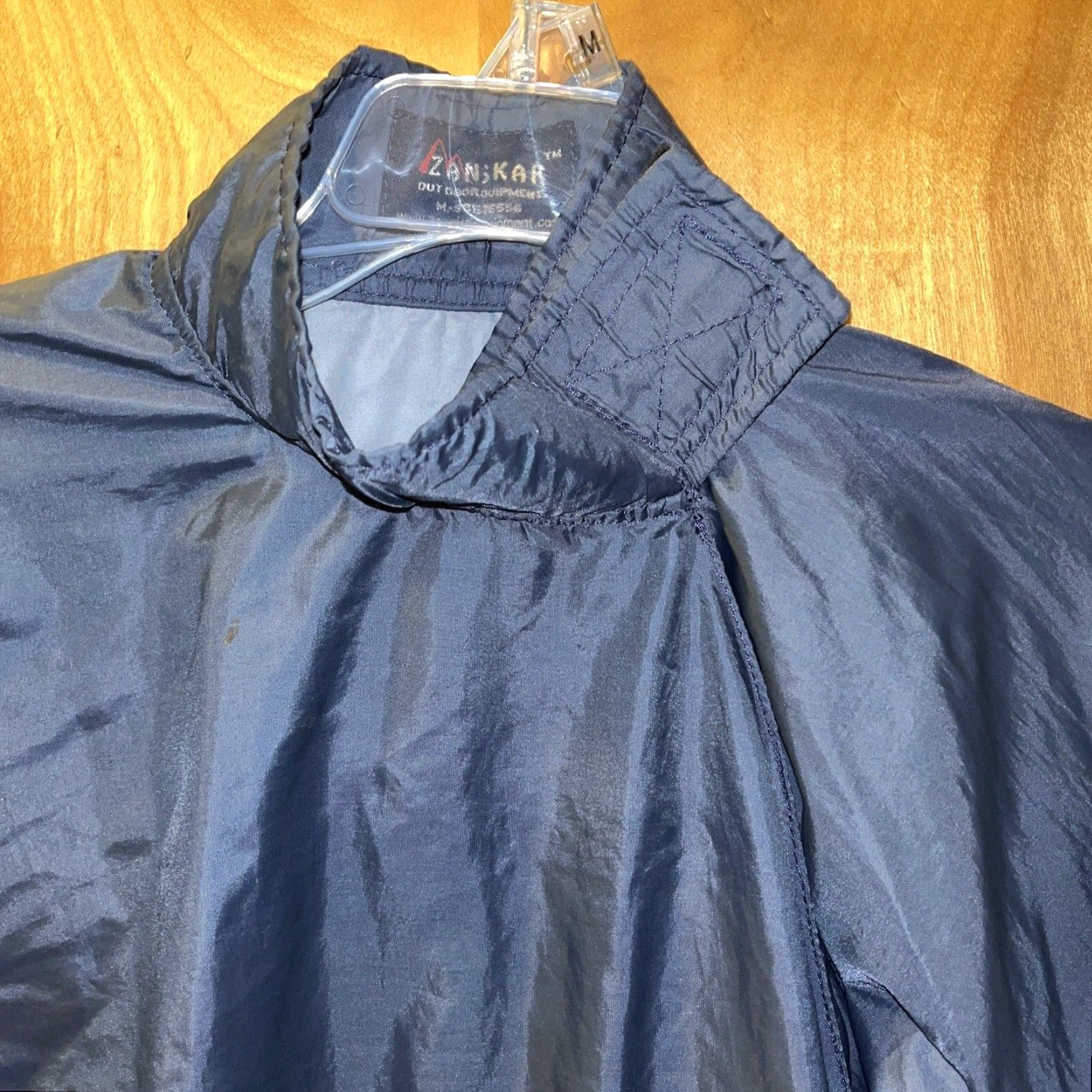 Equipment VINTAGE Zanskar Outdoor Equipment Windbreaker Rain Coat Jacket Unisex Small Summer Spring Nylon Very Dark Blue Women Size S / US 4 / IT 40 - 2 Thumbnail