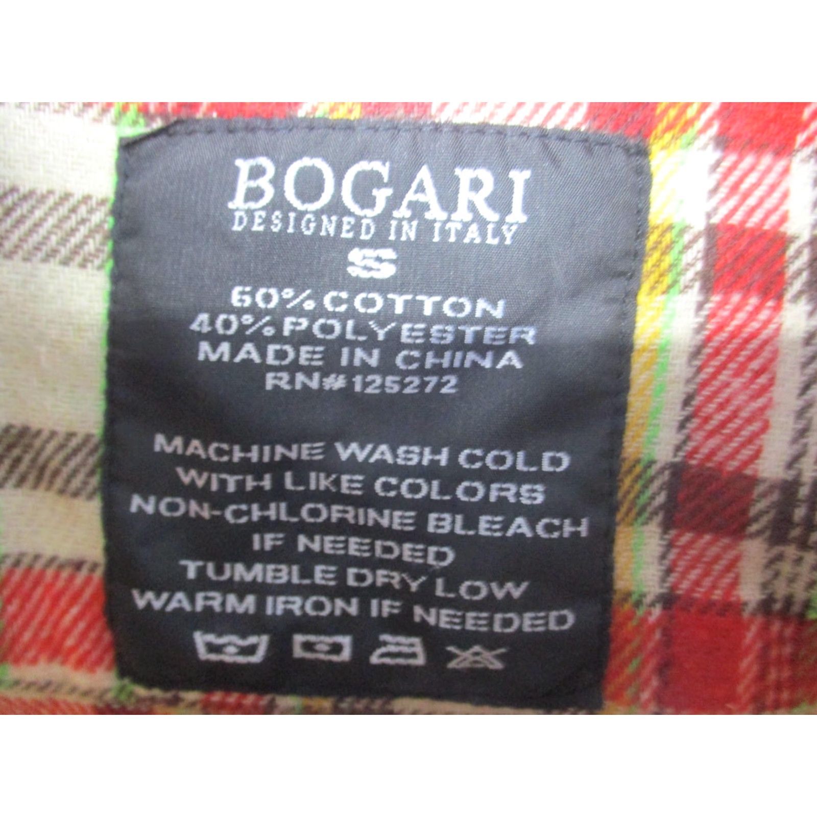 Vintage Bogari Shirt Mens Small Plaid Flannel Button Up Designed Italy Size US S / EU 44-46 / 1 - 3 Thumbnail