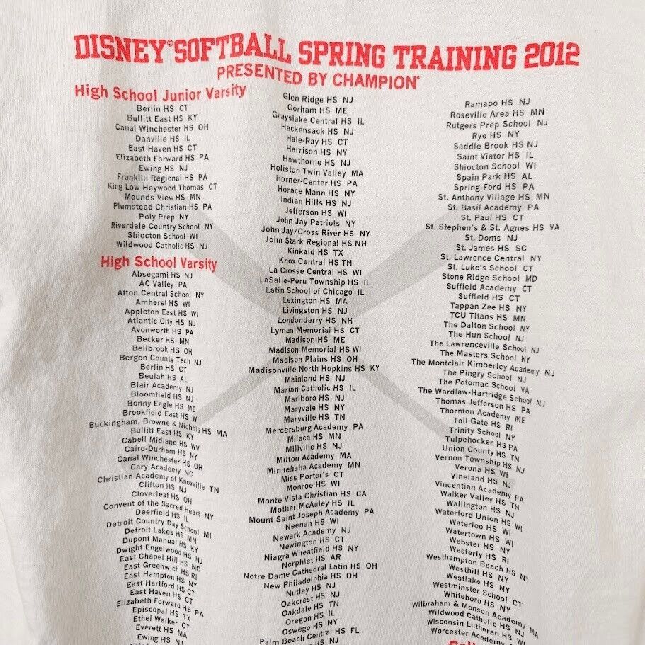Disney Disney Spring Training T Shirt Mens Size Medium White 2012 Size US M / EU 48-50 / 2 - 5 Thumbnail