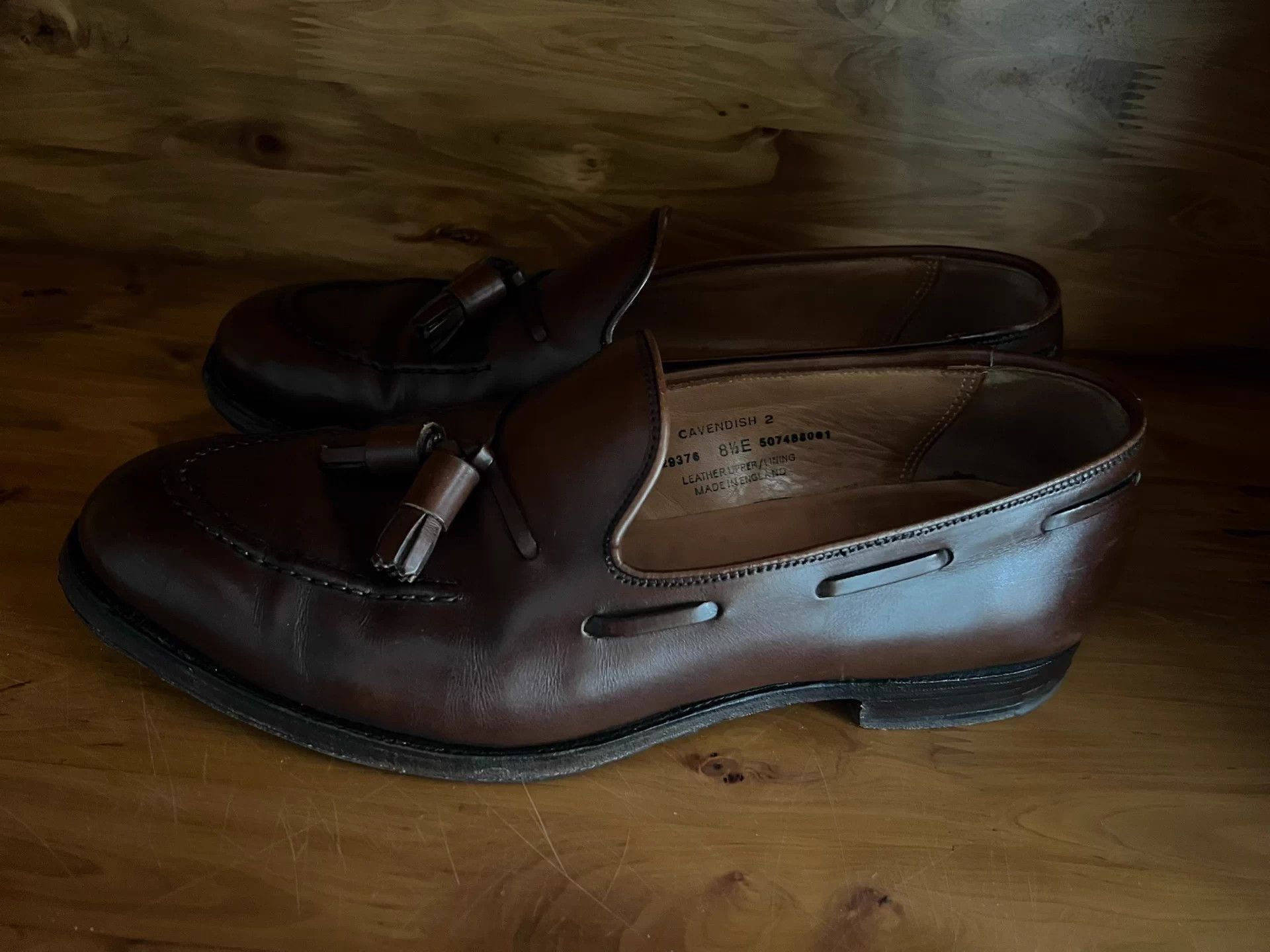CROCKETT & JONES UK Made Leather Loafers Dark Brown 8.5E